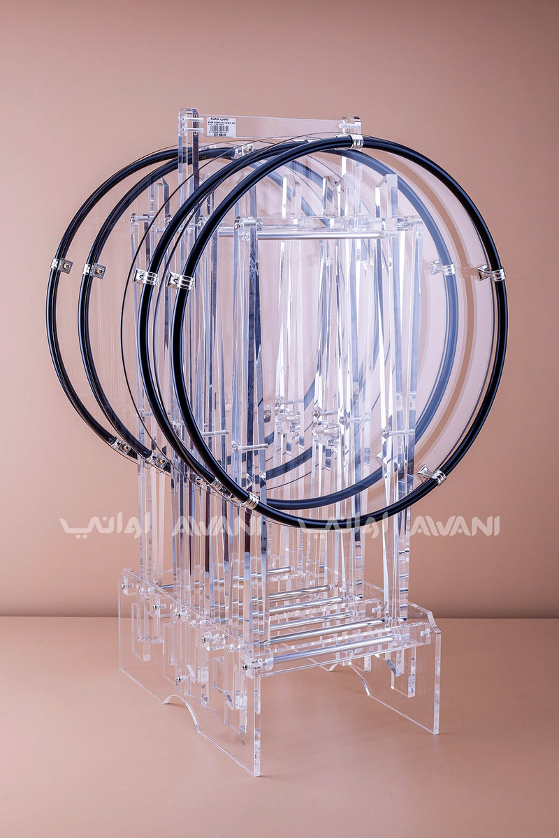 4 Pcs Acrylic Foldable Table with Black - Round