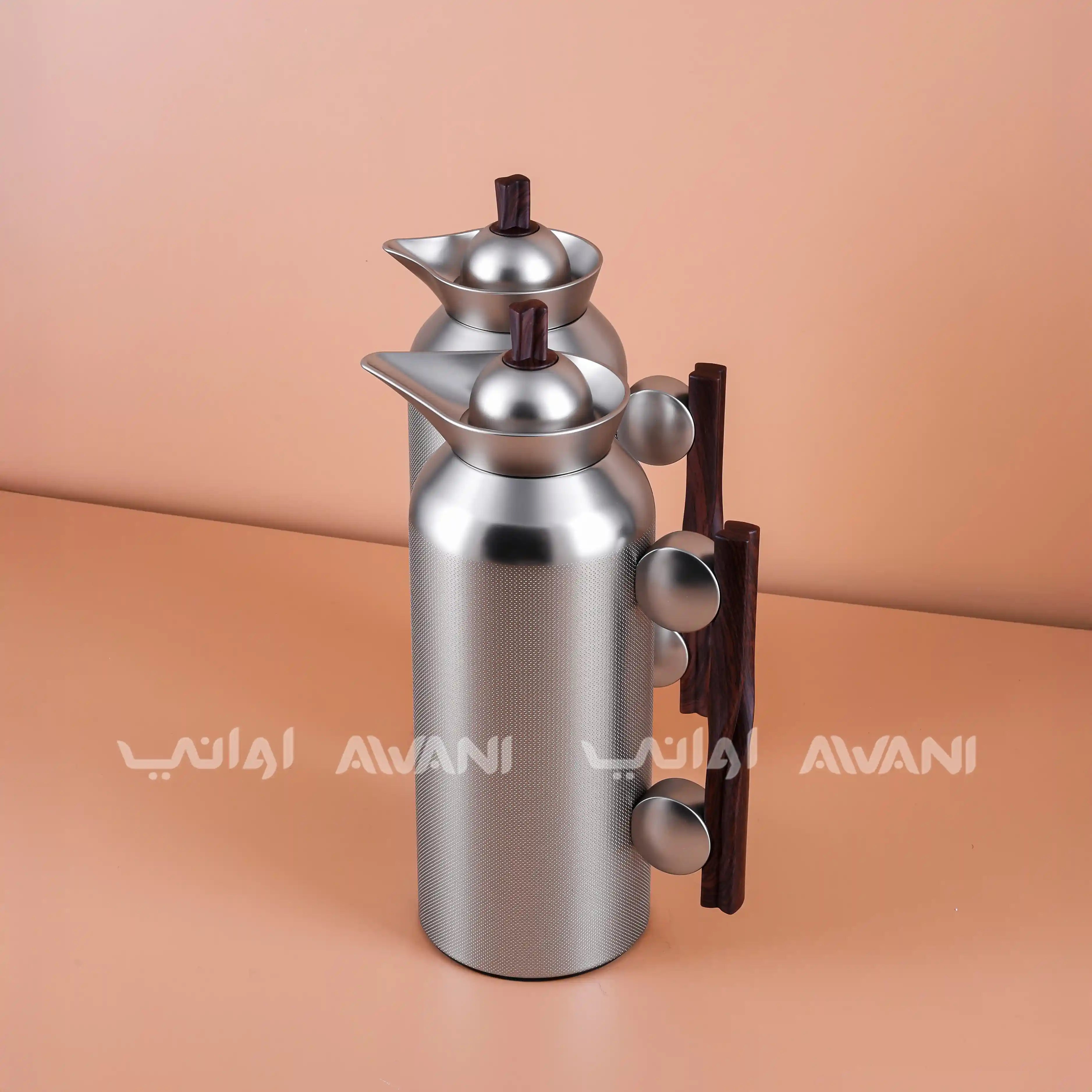 Stainless Steel Flask Set – Matt Silver Color 1 L