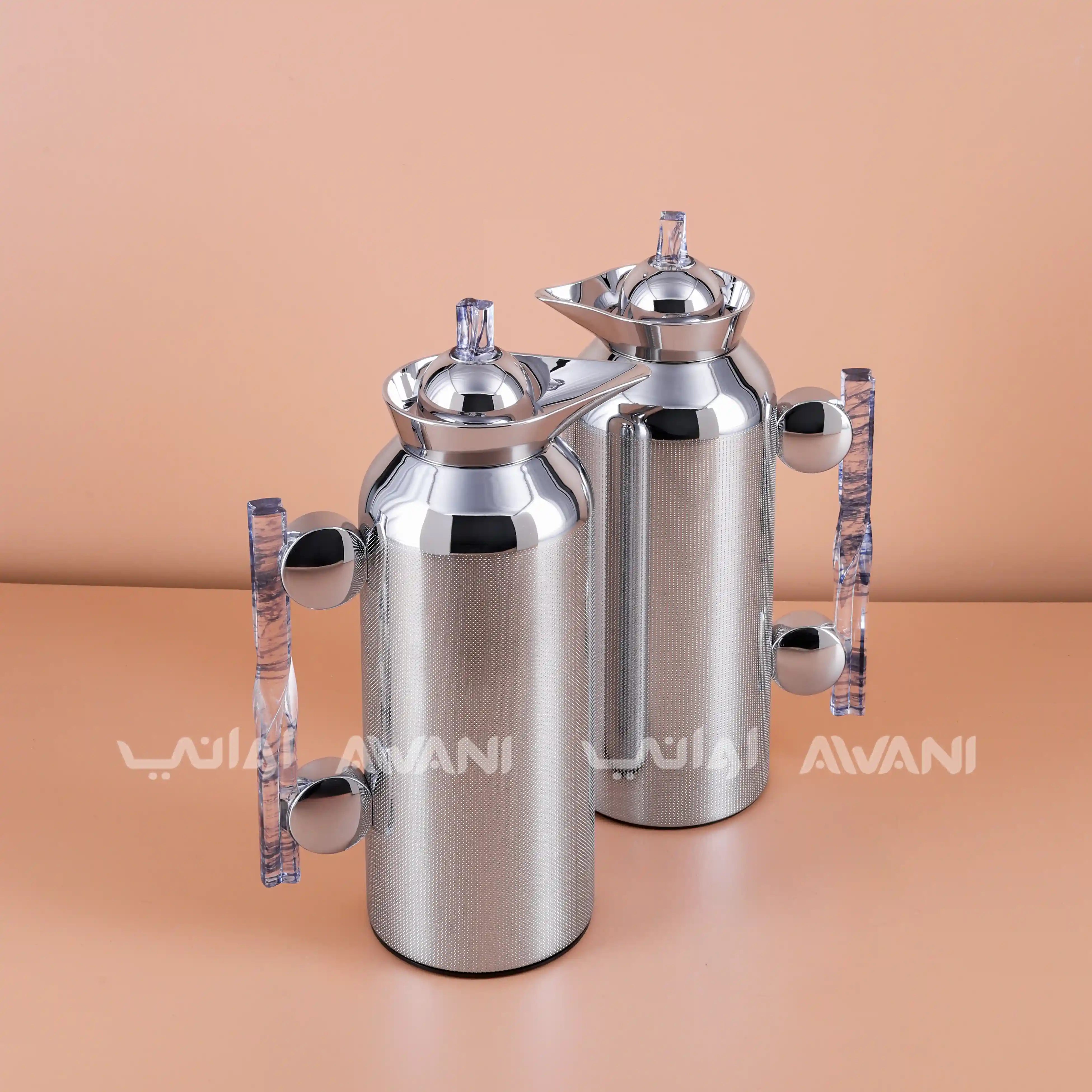 Stainless Steel Flask Set – Silver Color 1 L