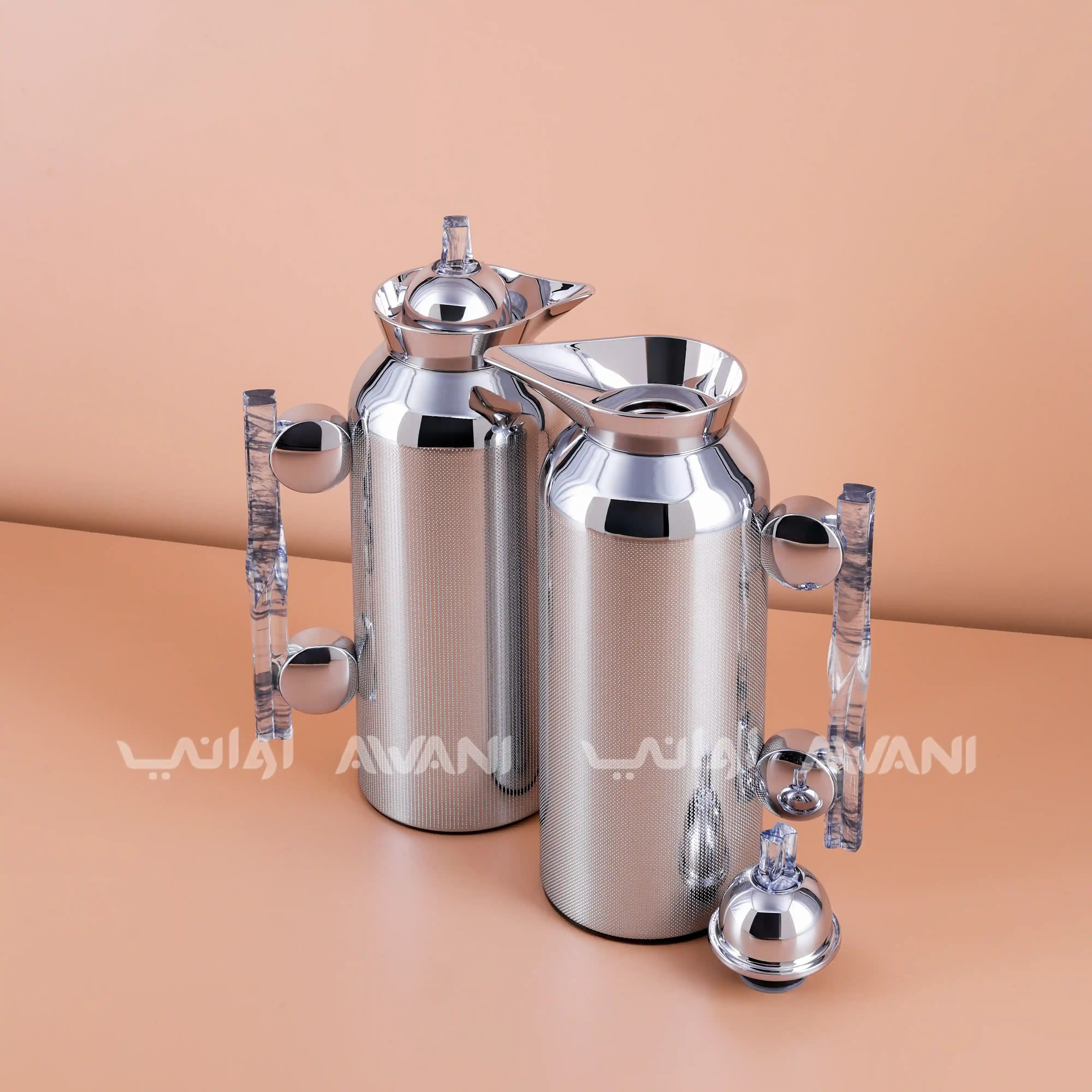 Stainless Steel Flask Set – Silver Color 1 L