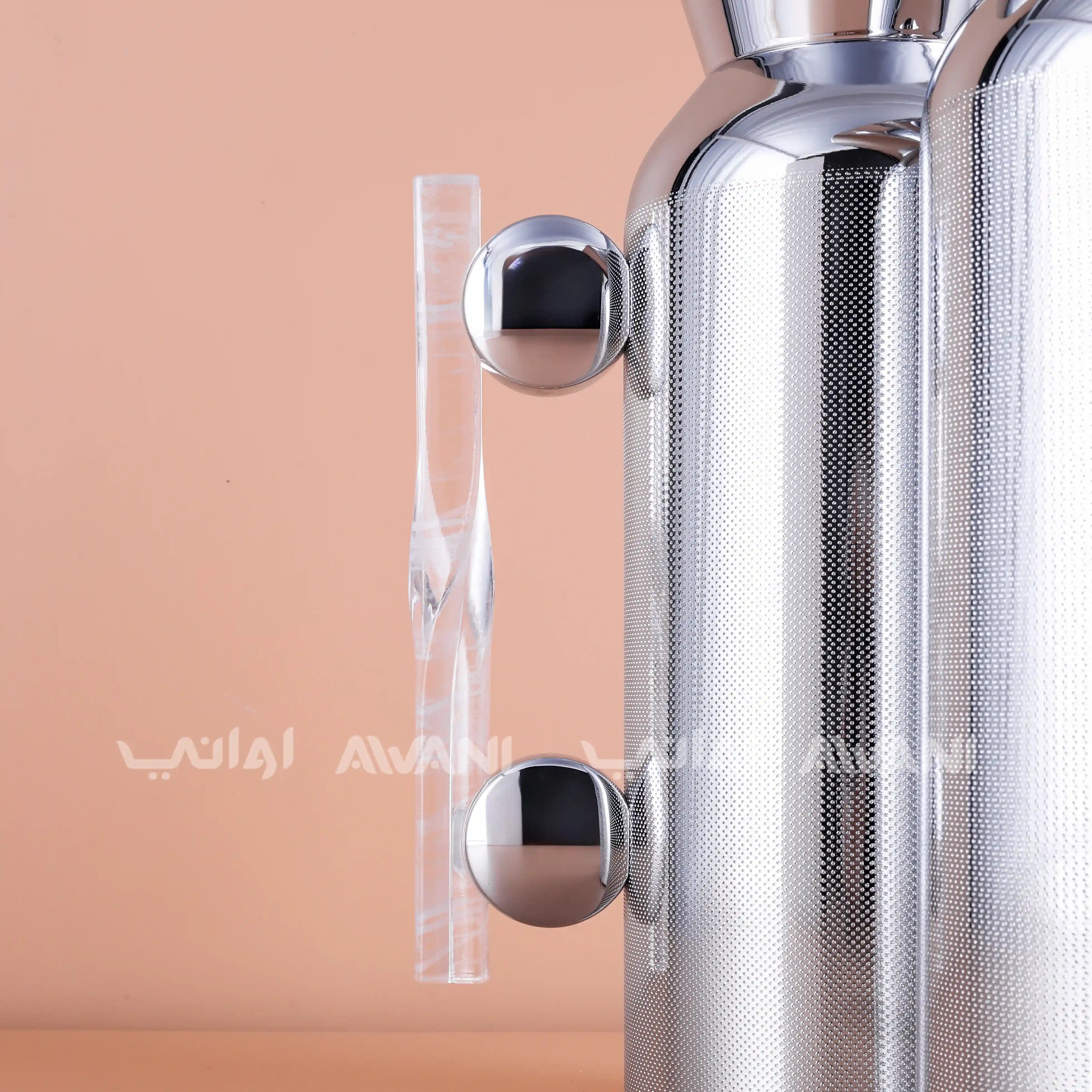 Stainless Steel Flask Set – Silver Design 1 L