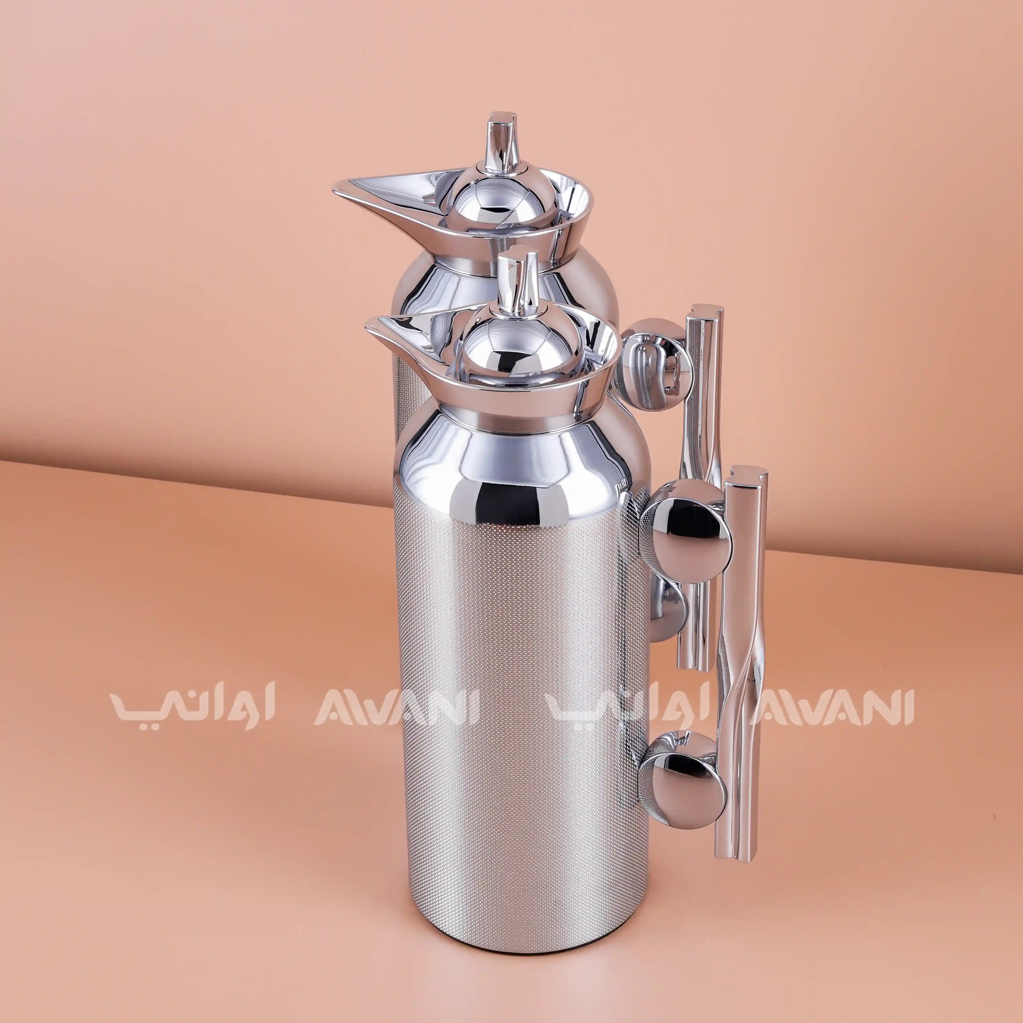 Stainless Steel Flask Set – Silver Color 1 L