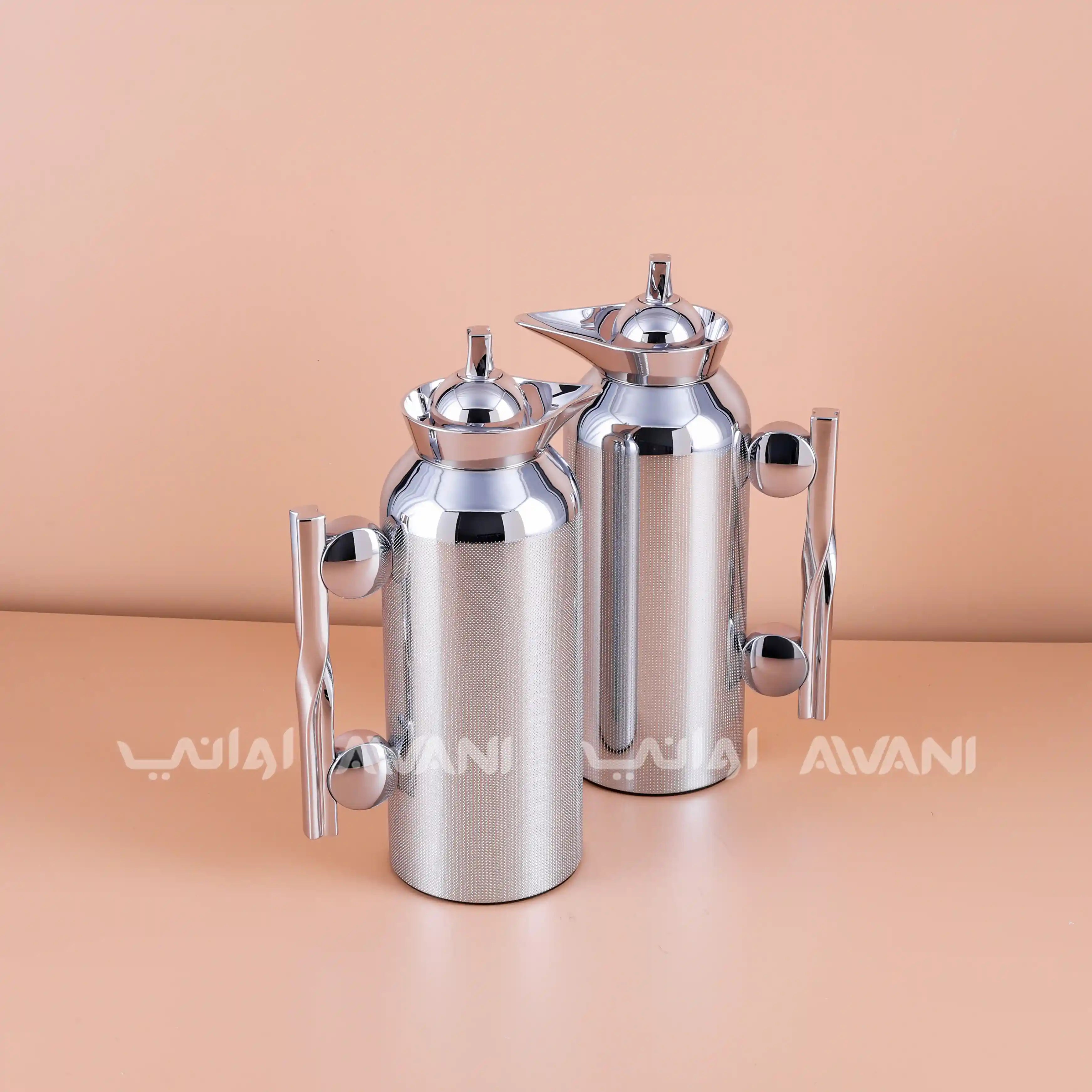 Stainless Steel Flask Set – Silver Color 1 L