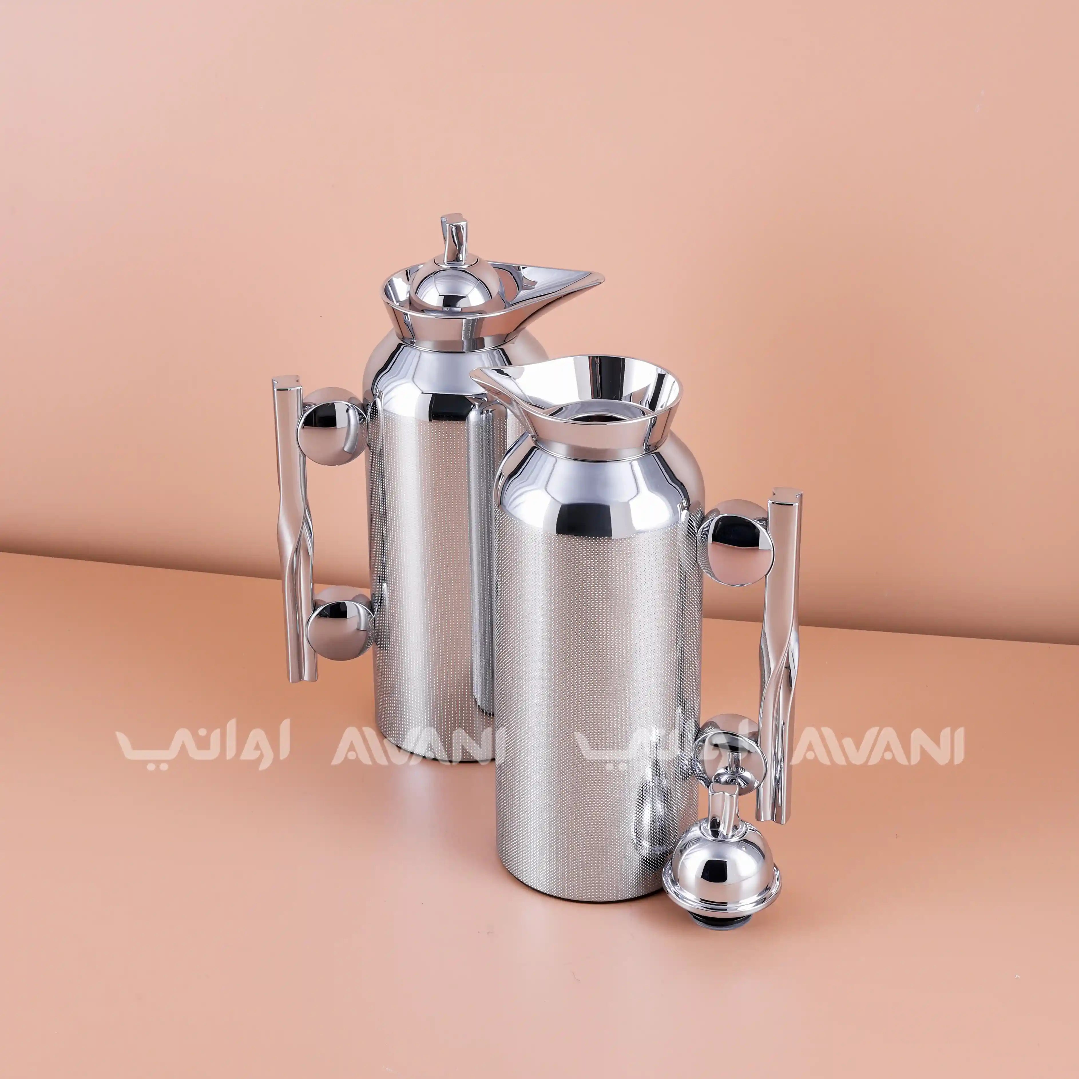 Stainless Steel Flask Set – Silver Color 1 L