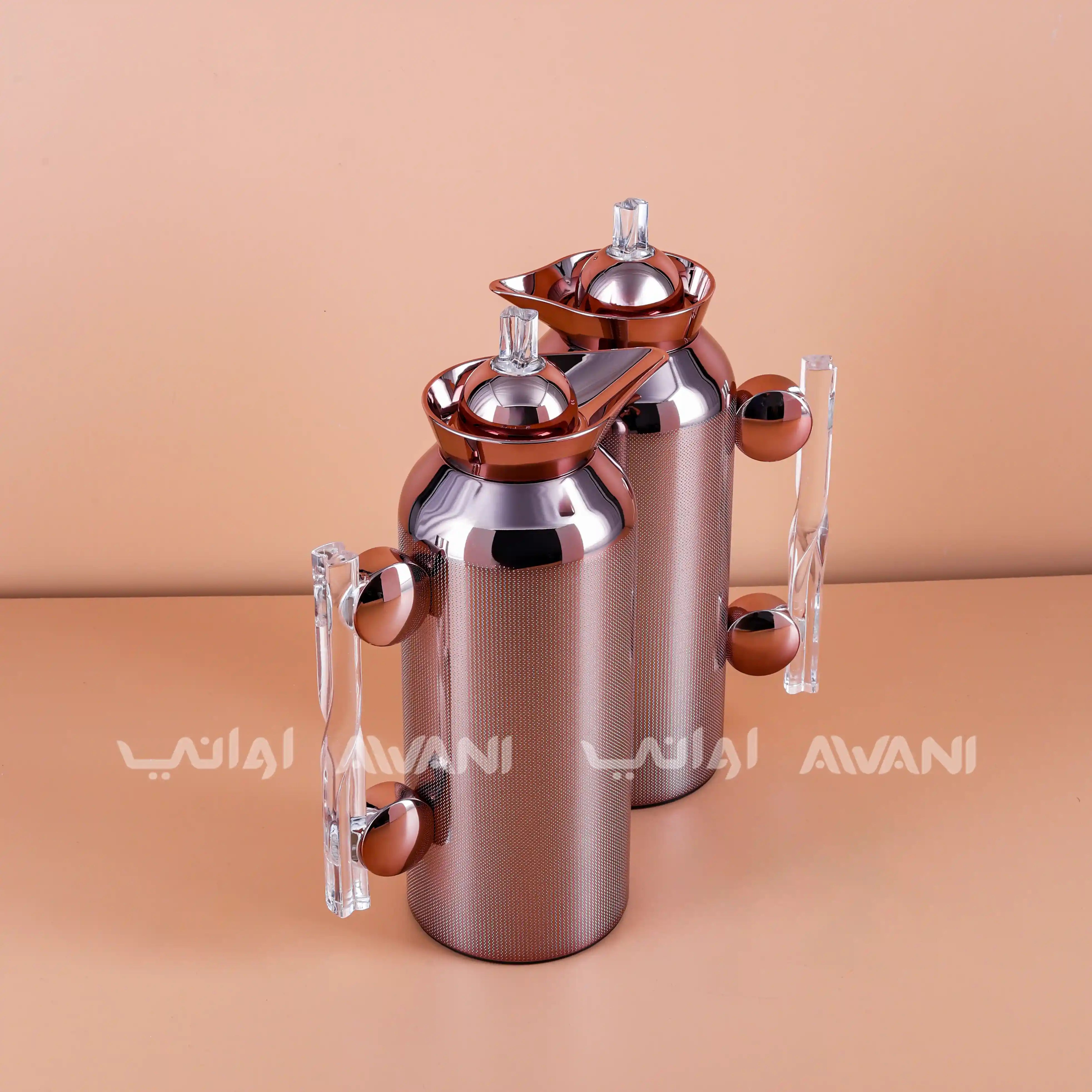 Stainless Steel Flask Set – Brown Color 1 L