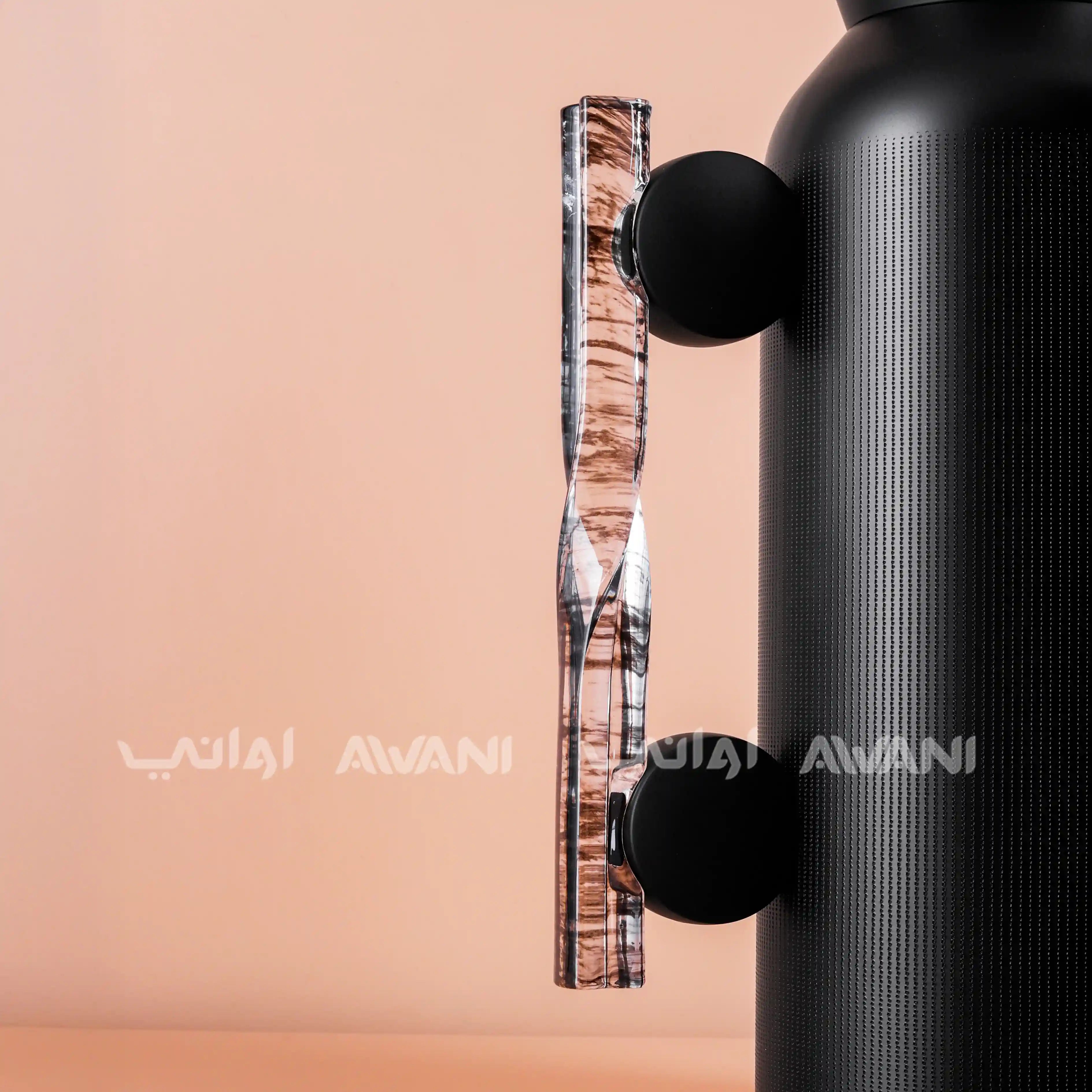 Stainless Steel Flask Set – Black Design 1 L