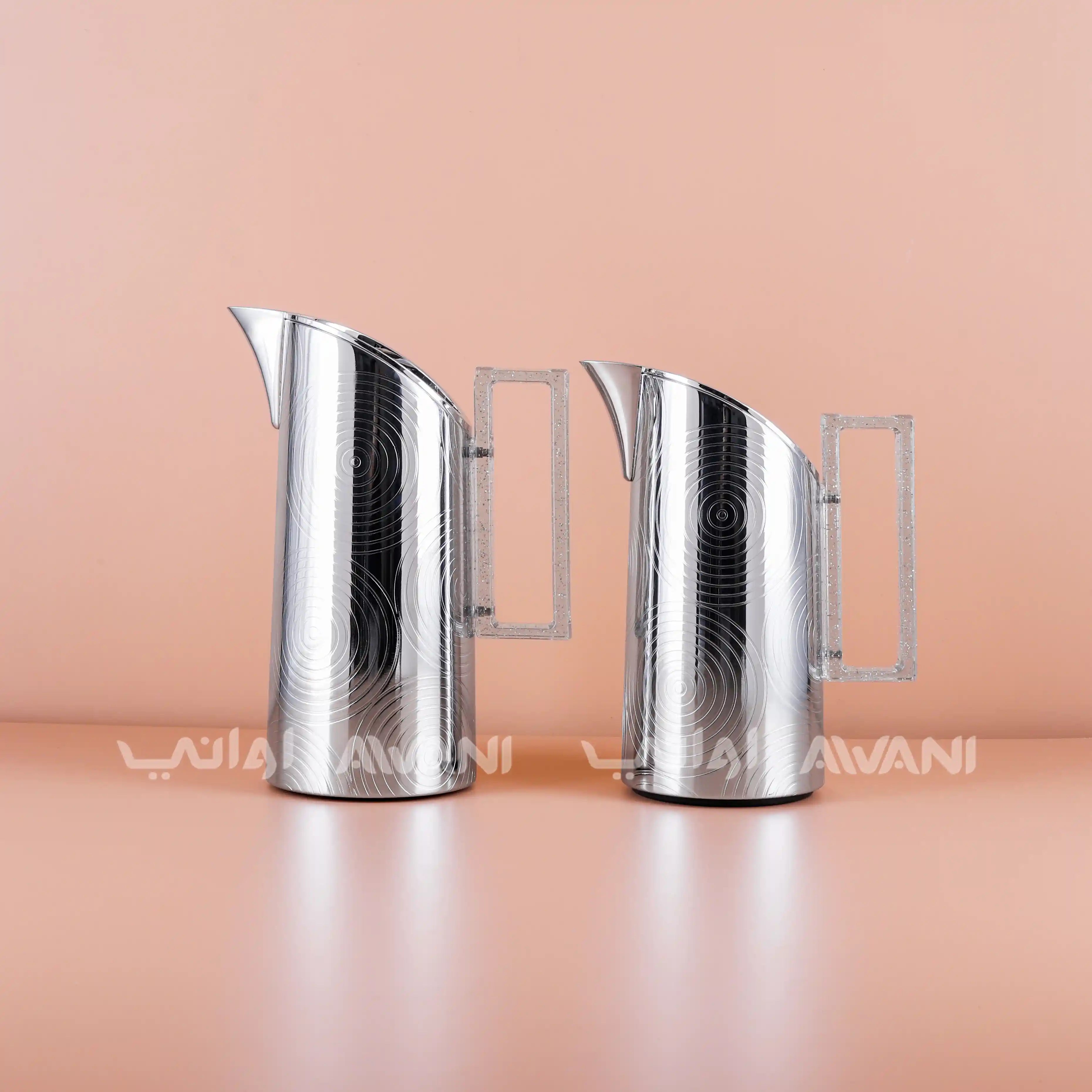 Thermal Flask Set – Silver with Silver Handle 0.7 / 1 L