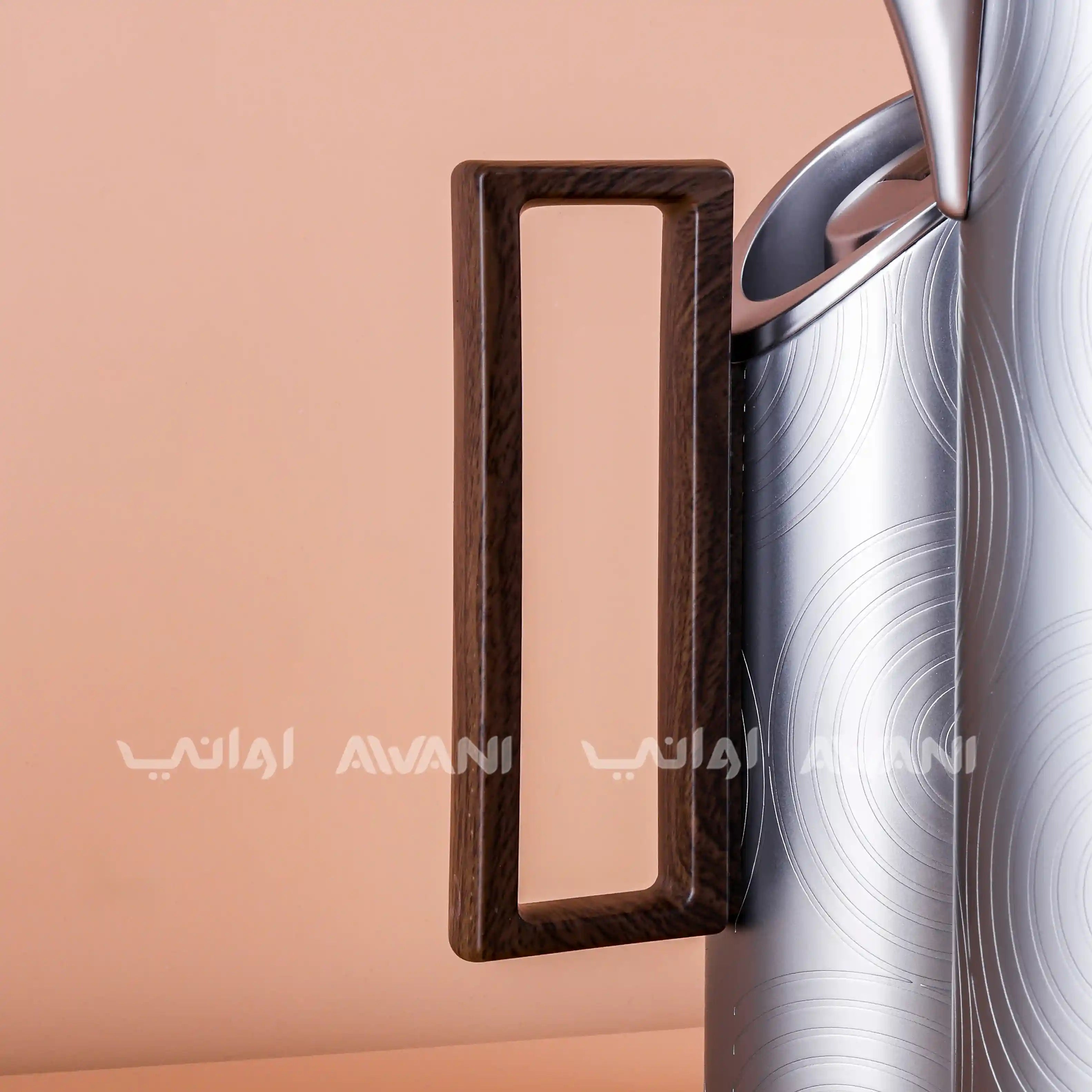 Thermal Flask Set – Silver with Wooden Handle 0.7 / 1 L
