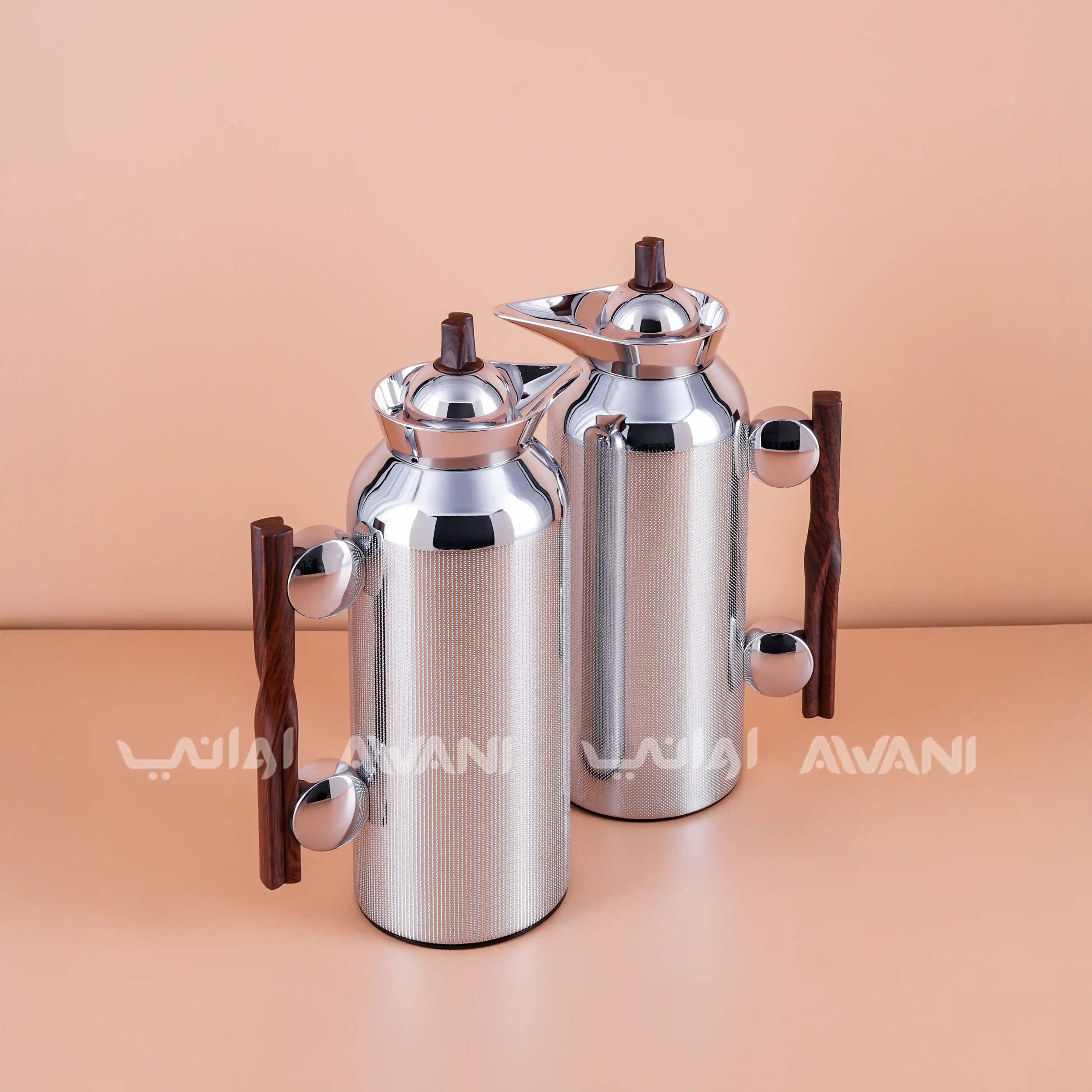 Stainless Steel Flask Set – Silver Color 1 L