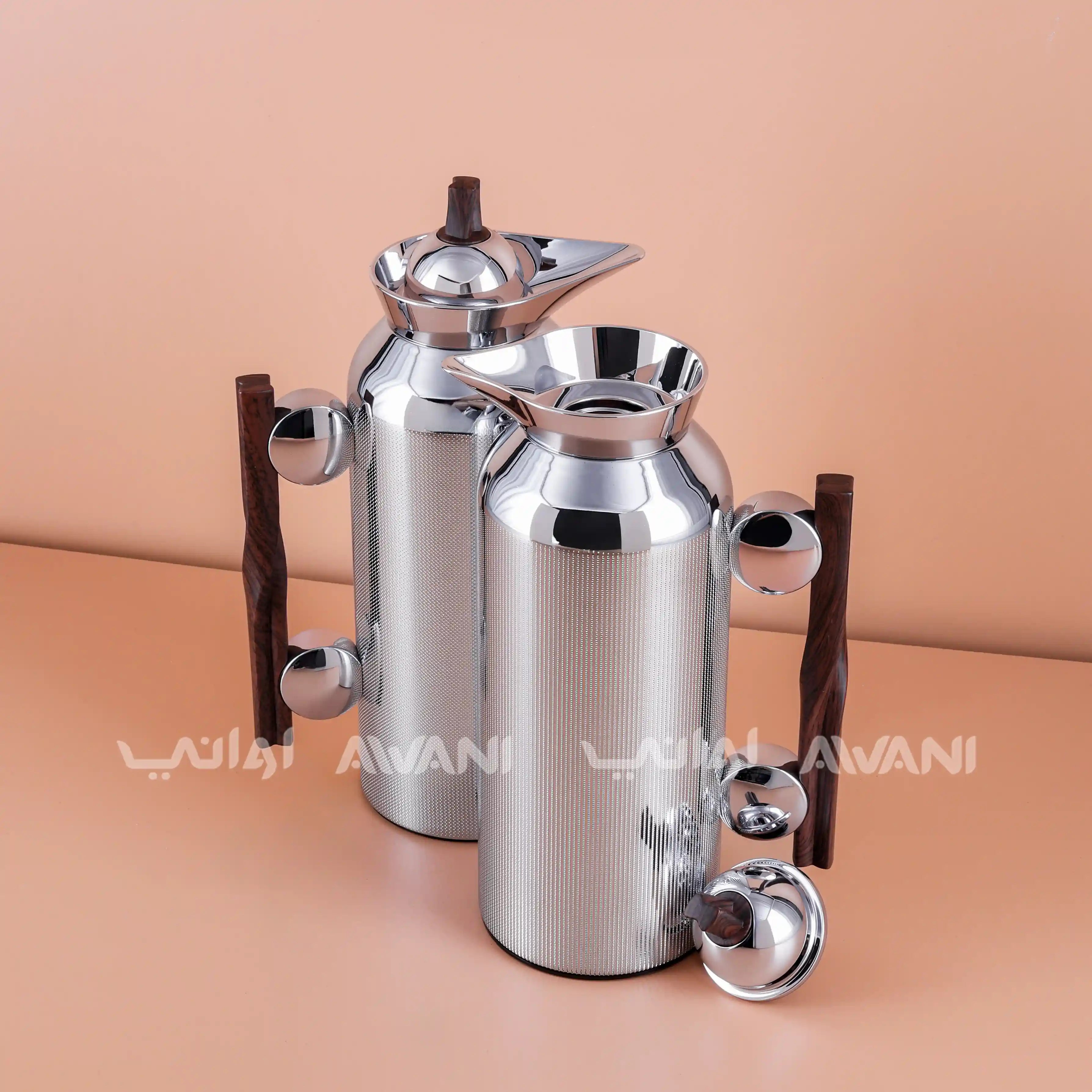 Stainless Steel Flask Set – Silver Color 1 L