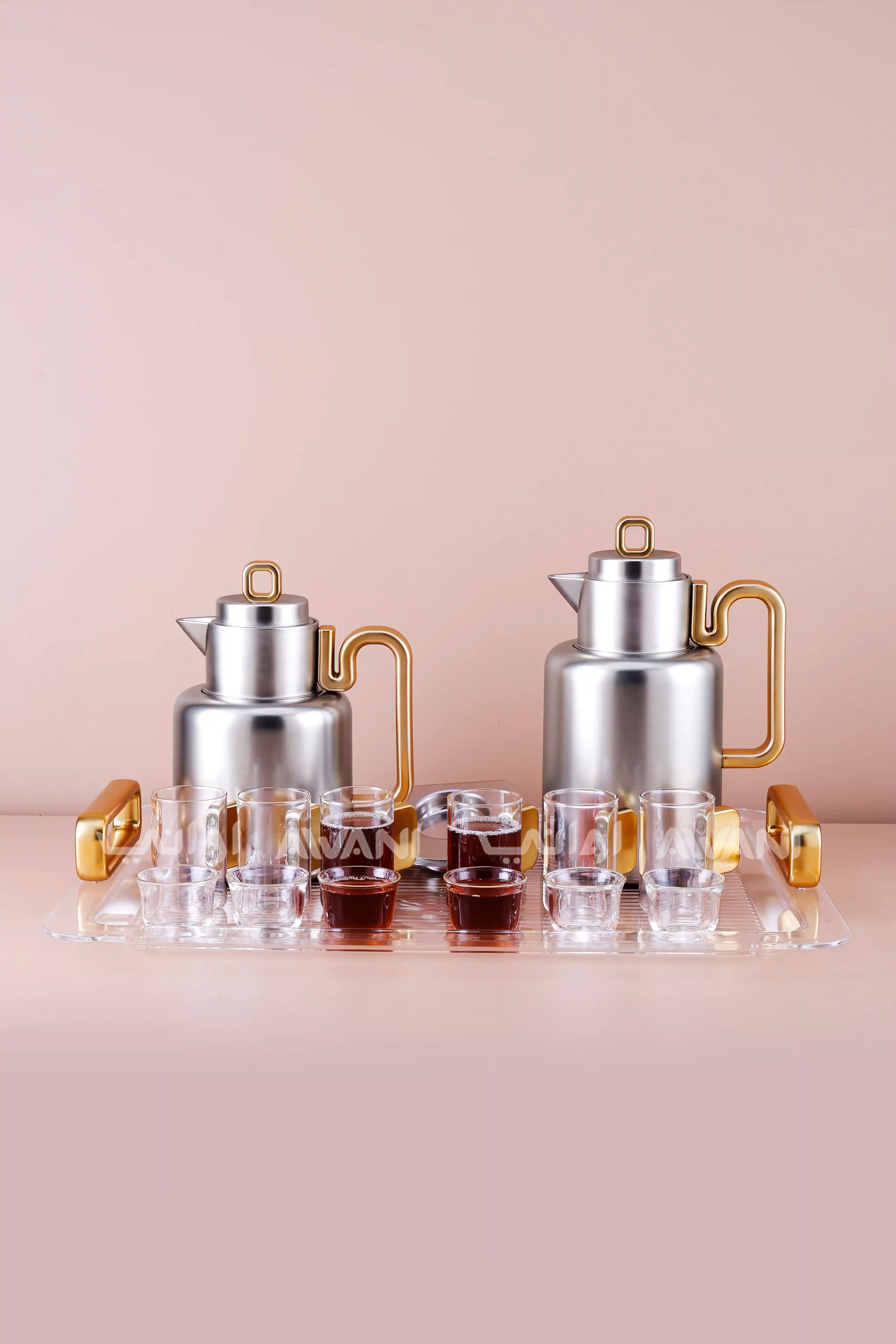 0.5 liter & 1 liter matt  Silver & gold