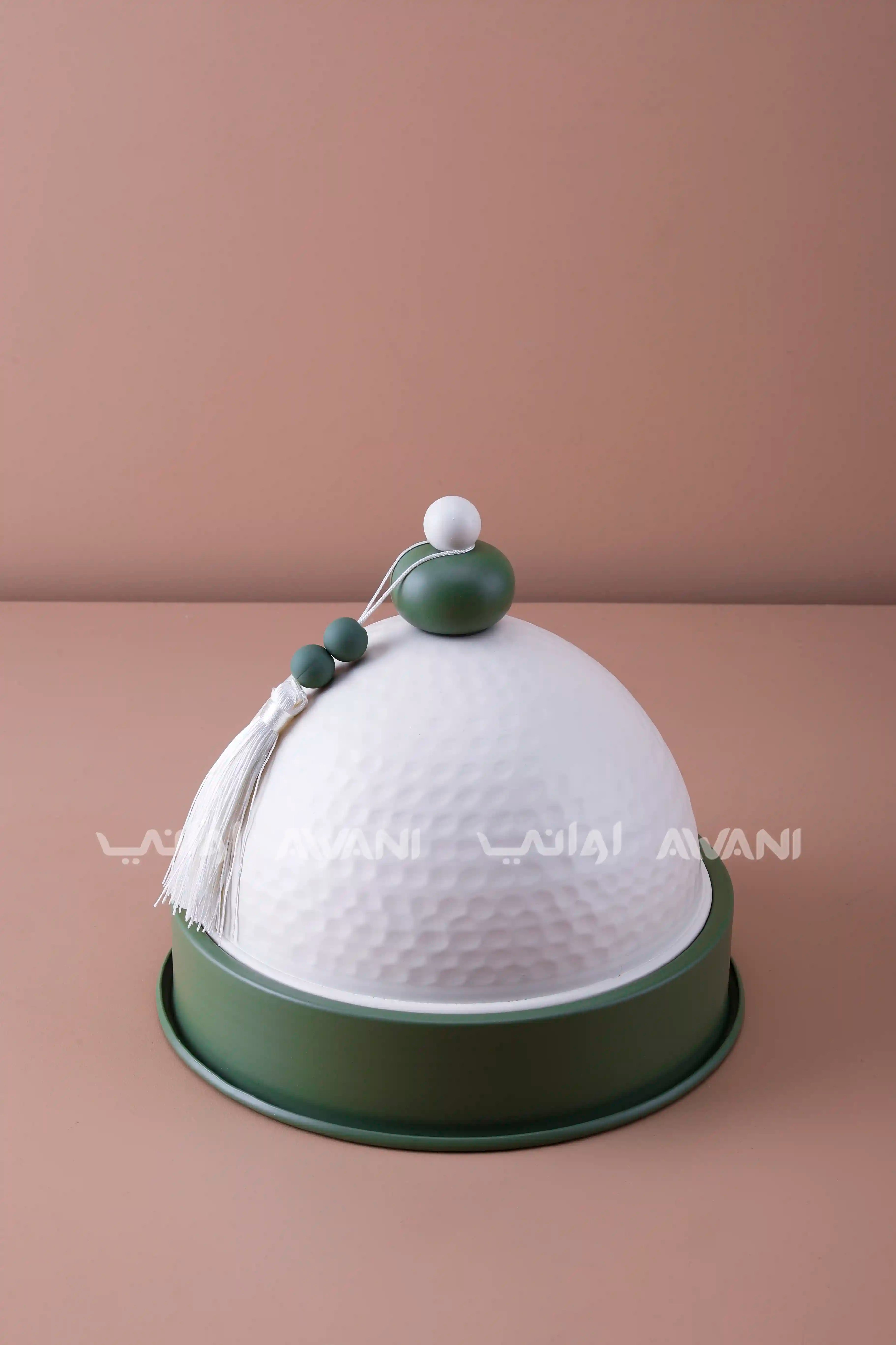 Dates Bowl Dome Dessert with Green Base