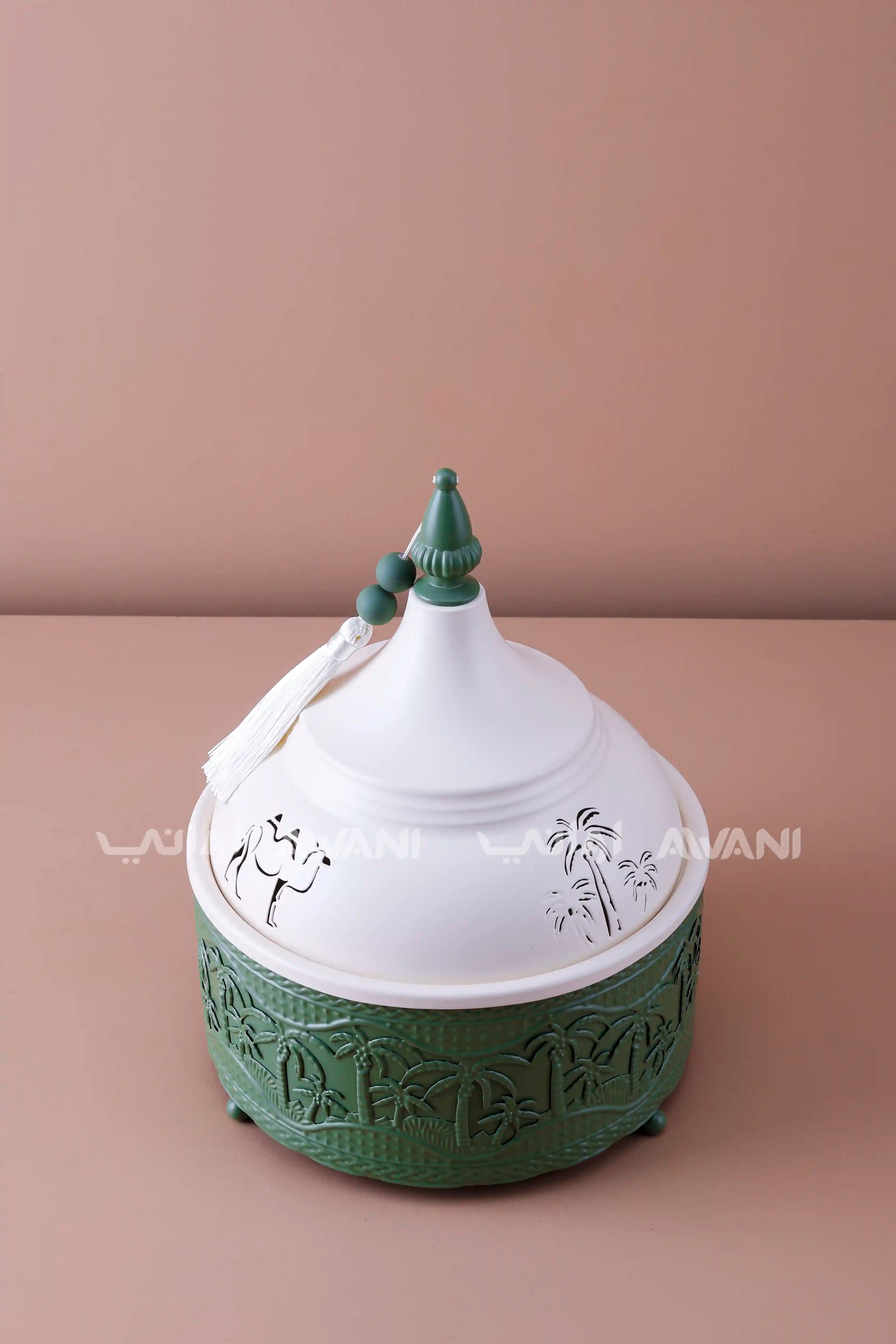 Dates Bowl W/Cover Medium