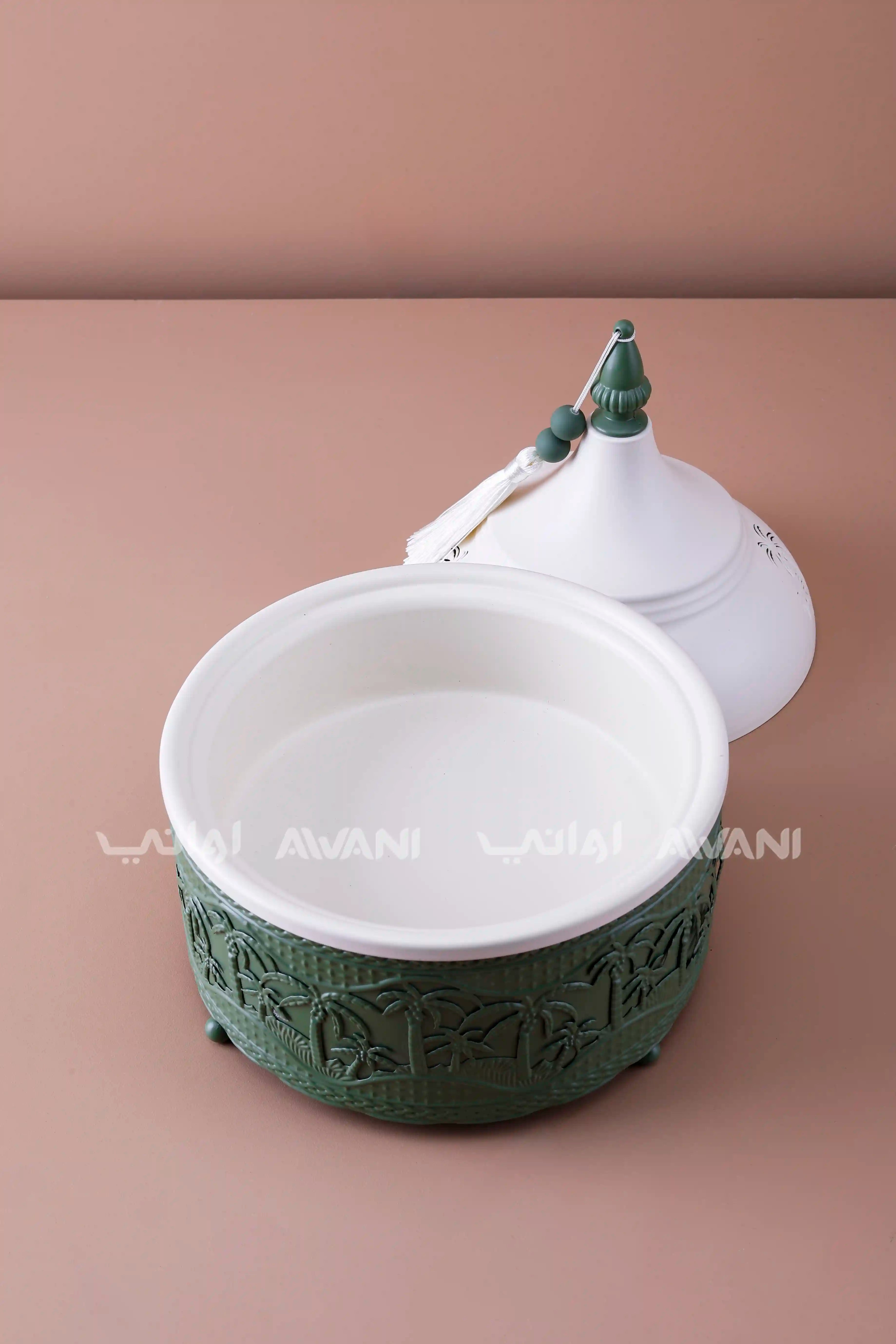 Dates Bowl W/Cover Medium