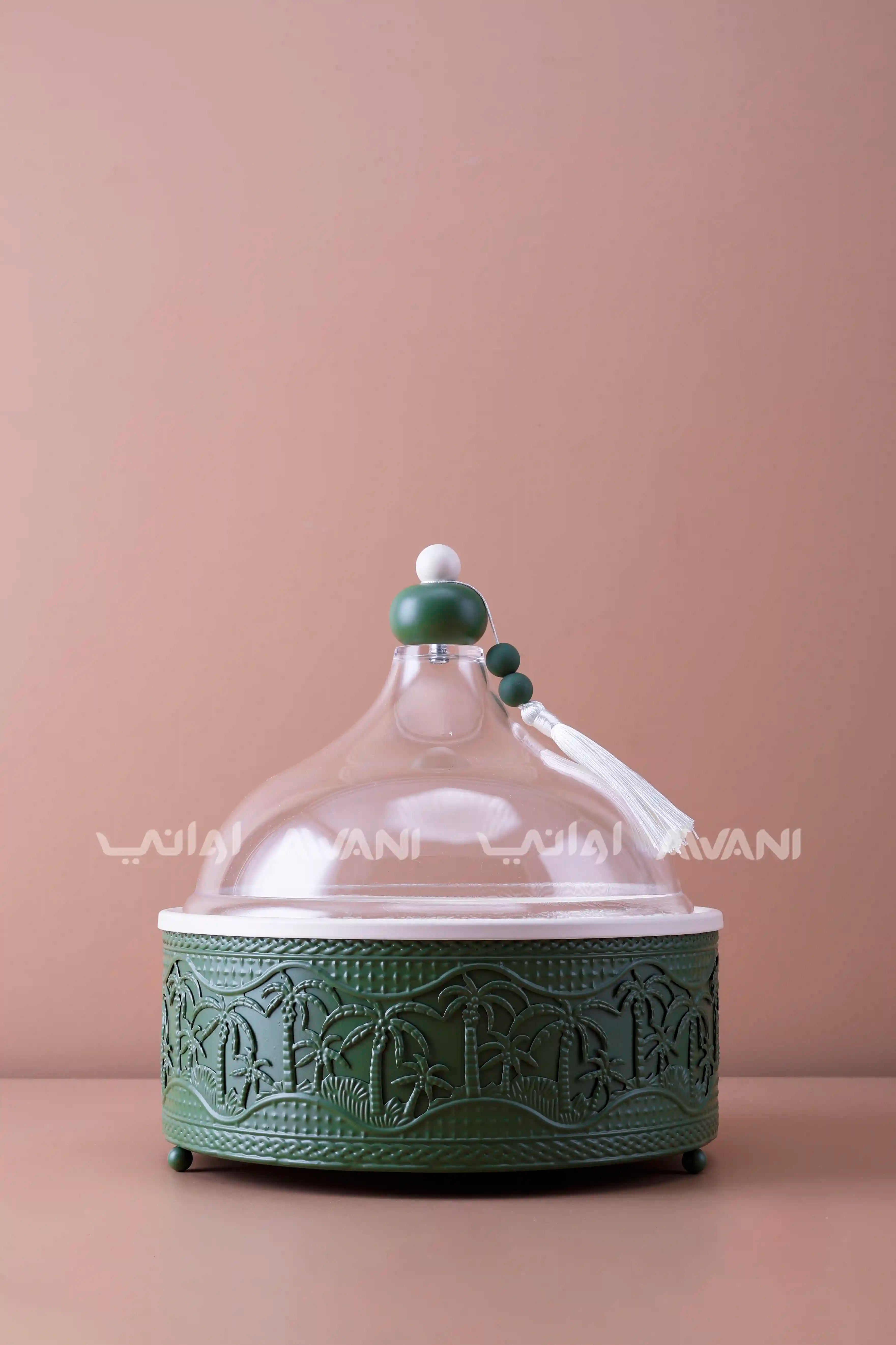 Dates Bowl Green / Clear Cover Medium