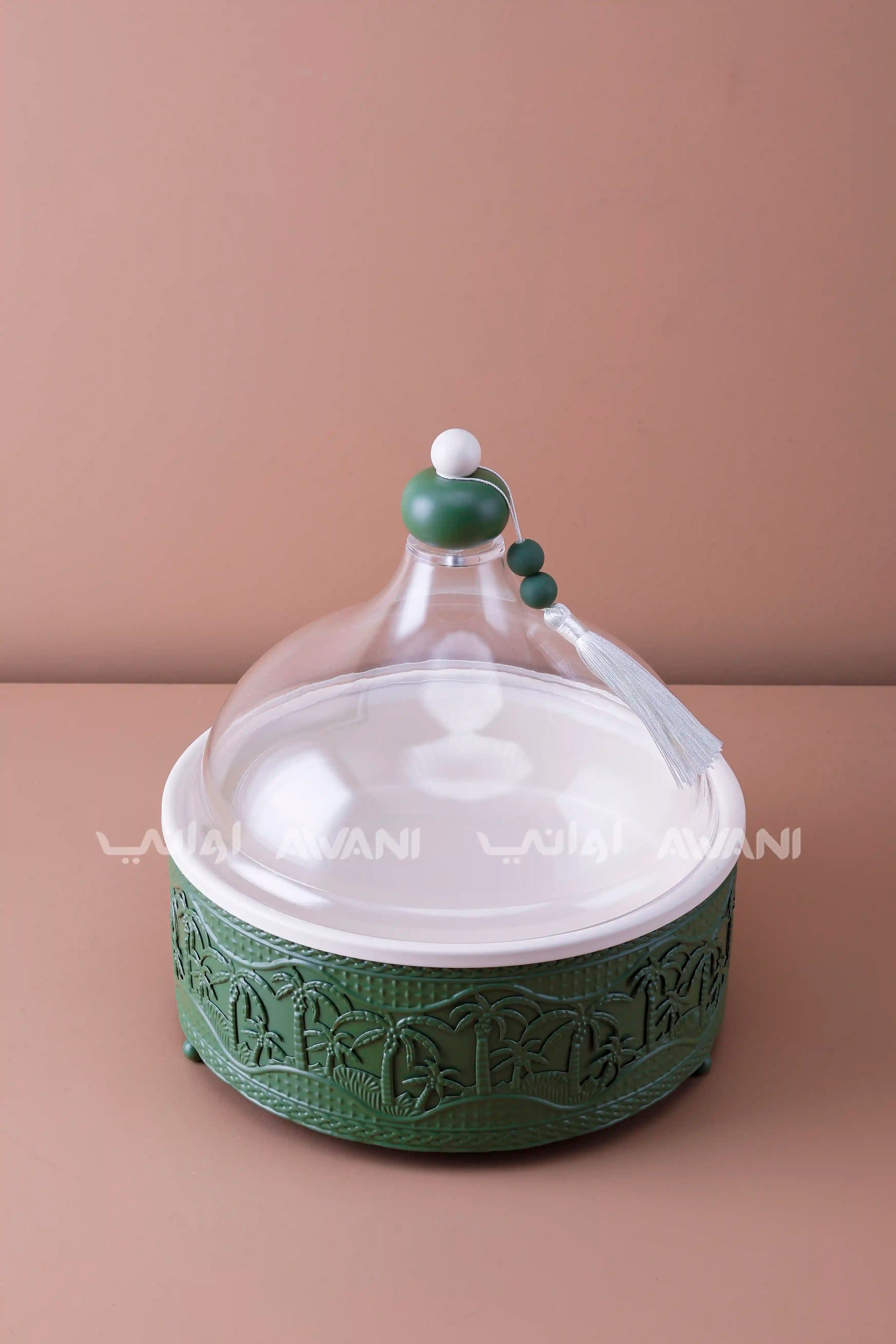 Dates Bowl Green / Clear Cover Medium