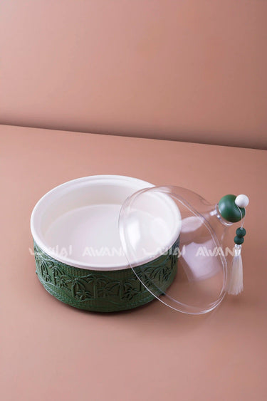 Dates Bowl Green / Clear Cover Medium