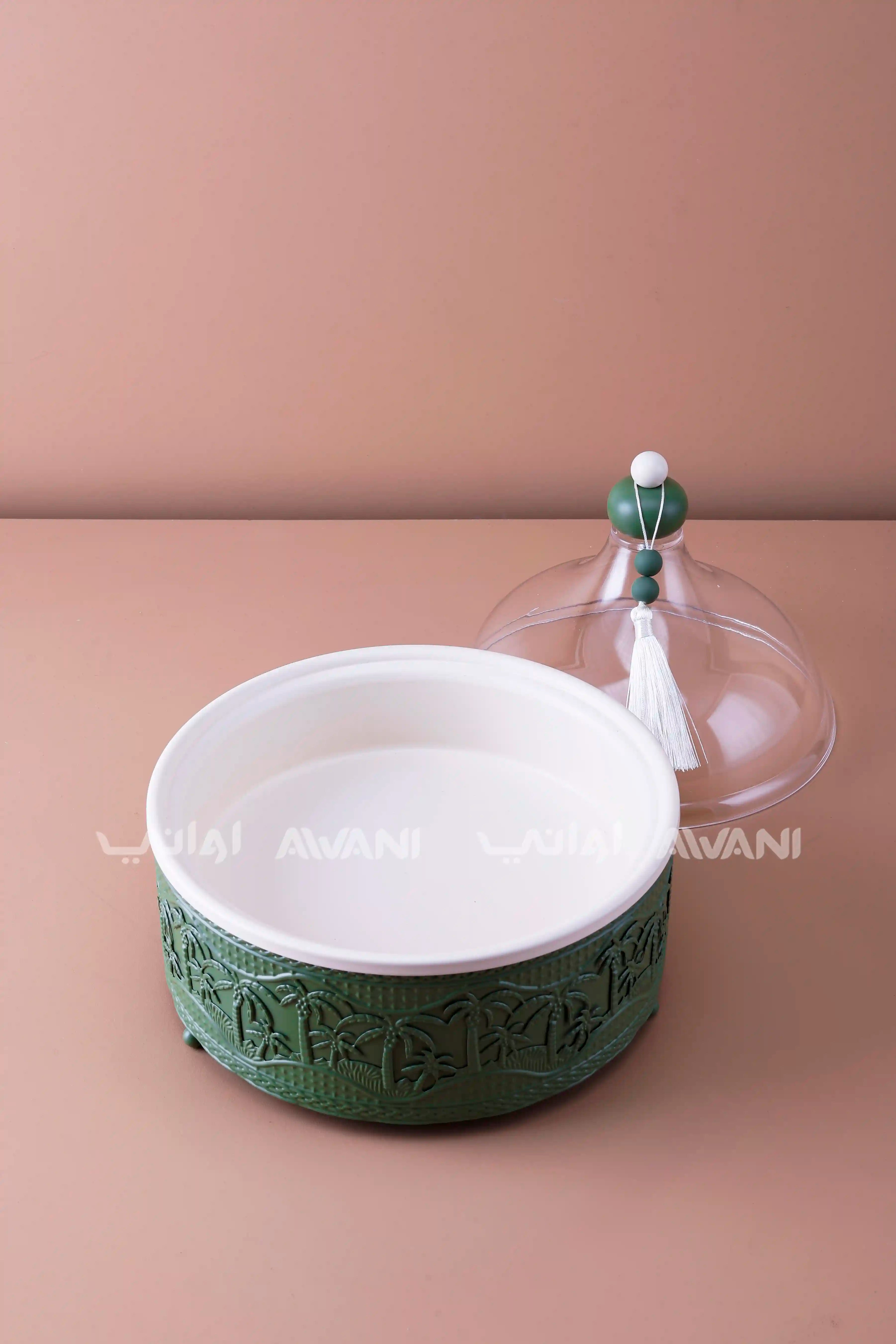 Dates Bowl Green / Clear Cover Medium