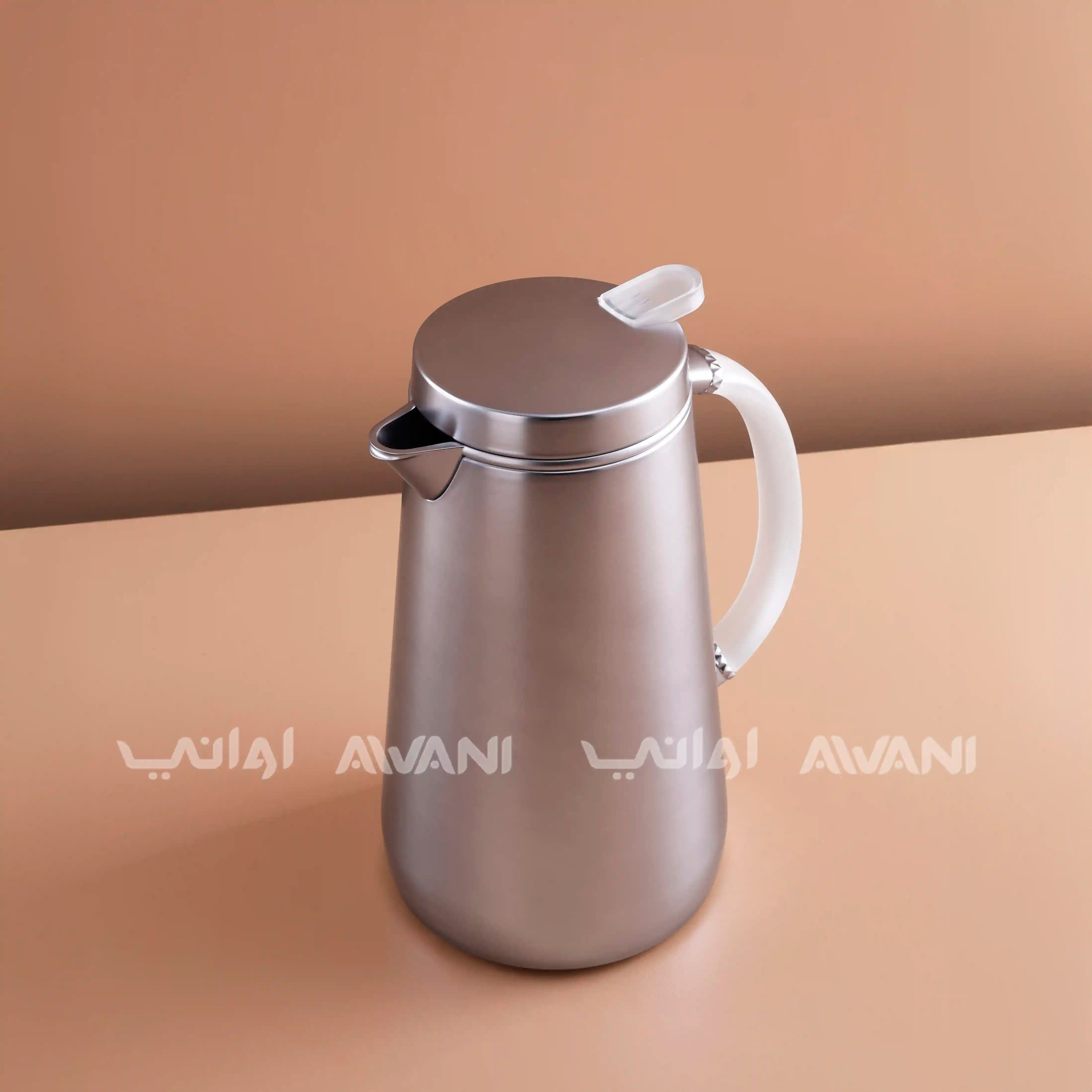 Matte Silver Flask – 0.7ML | Hot & Cold with Clear Handle