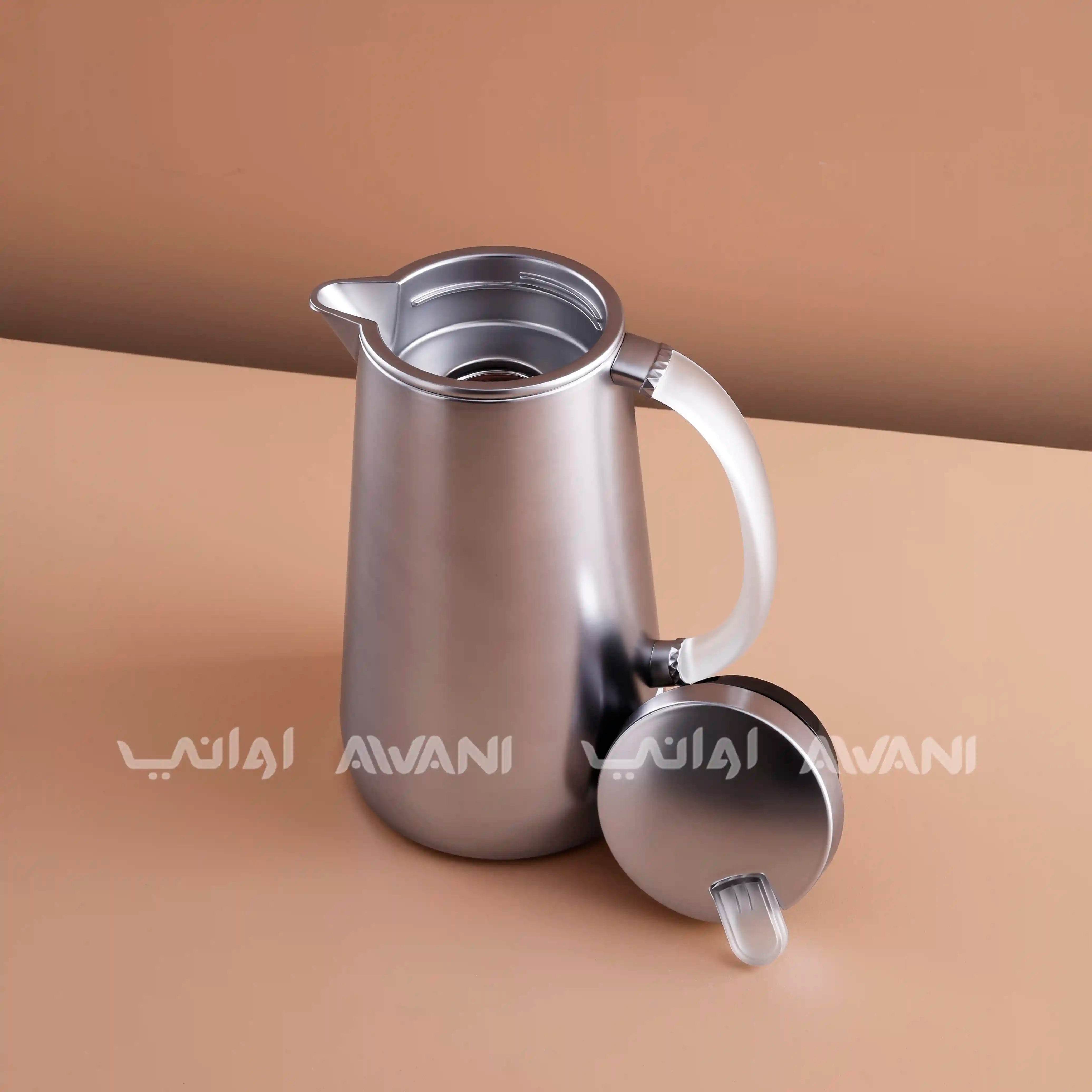 Matte Silver Flask – 0.7ML | Hot & Cold with Clear Handle