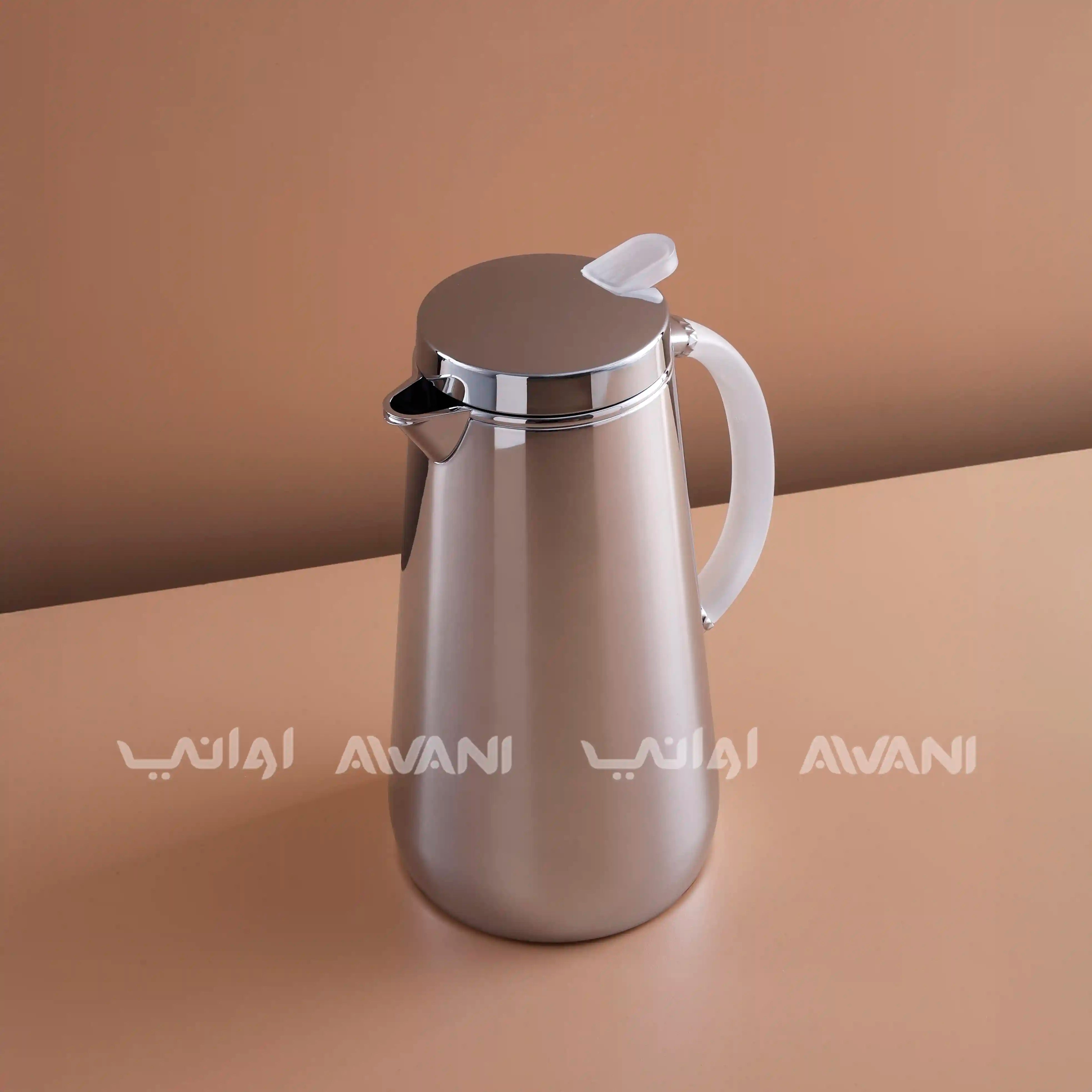 Silver Flask – 1L | Hot & Cold with Clear Handle