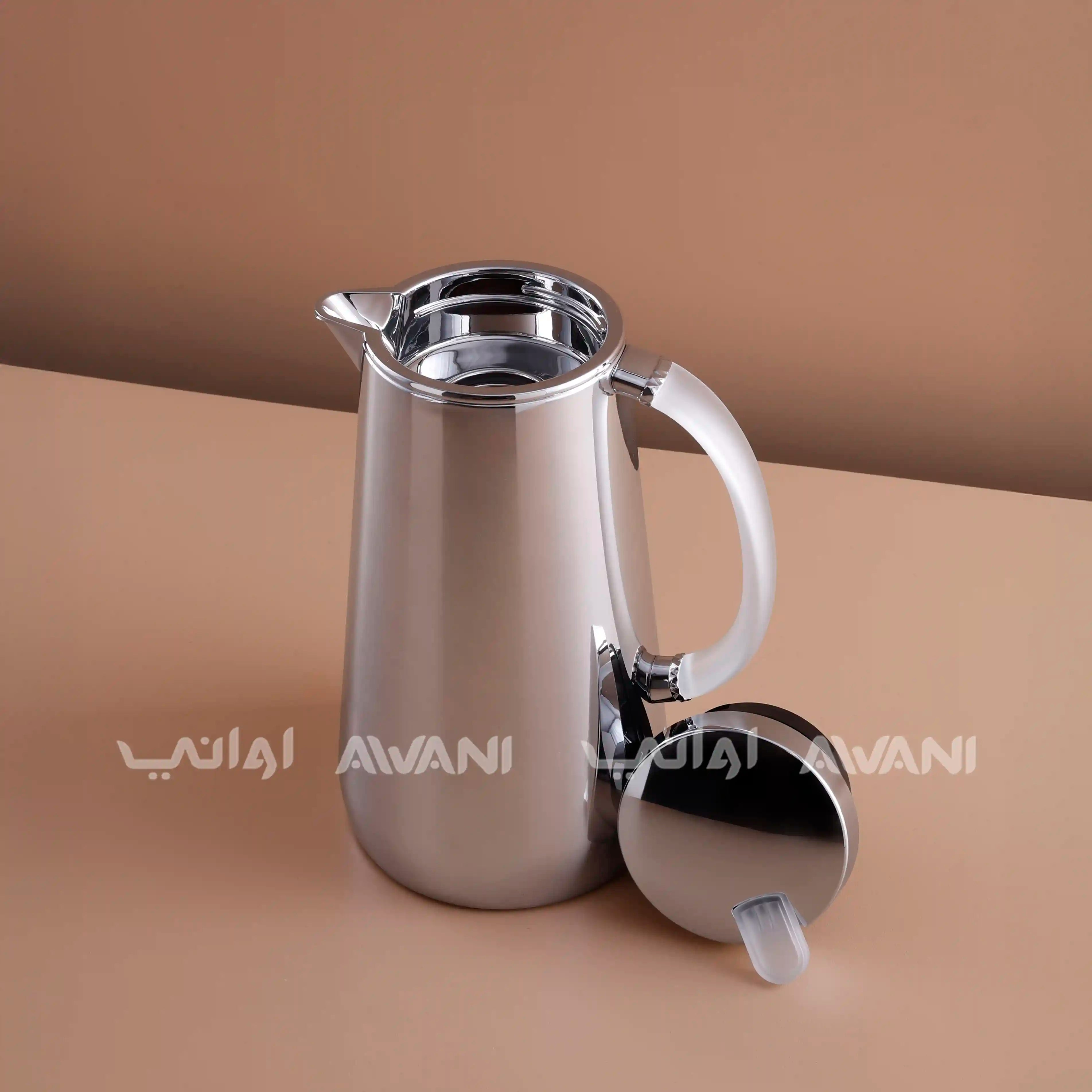 Silver Flask – 1L | Hot & Cold with Clear Handle