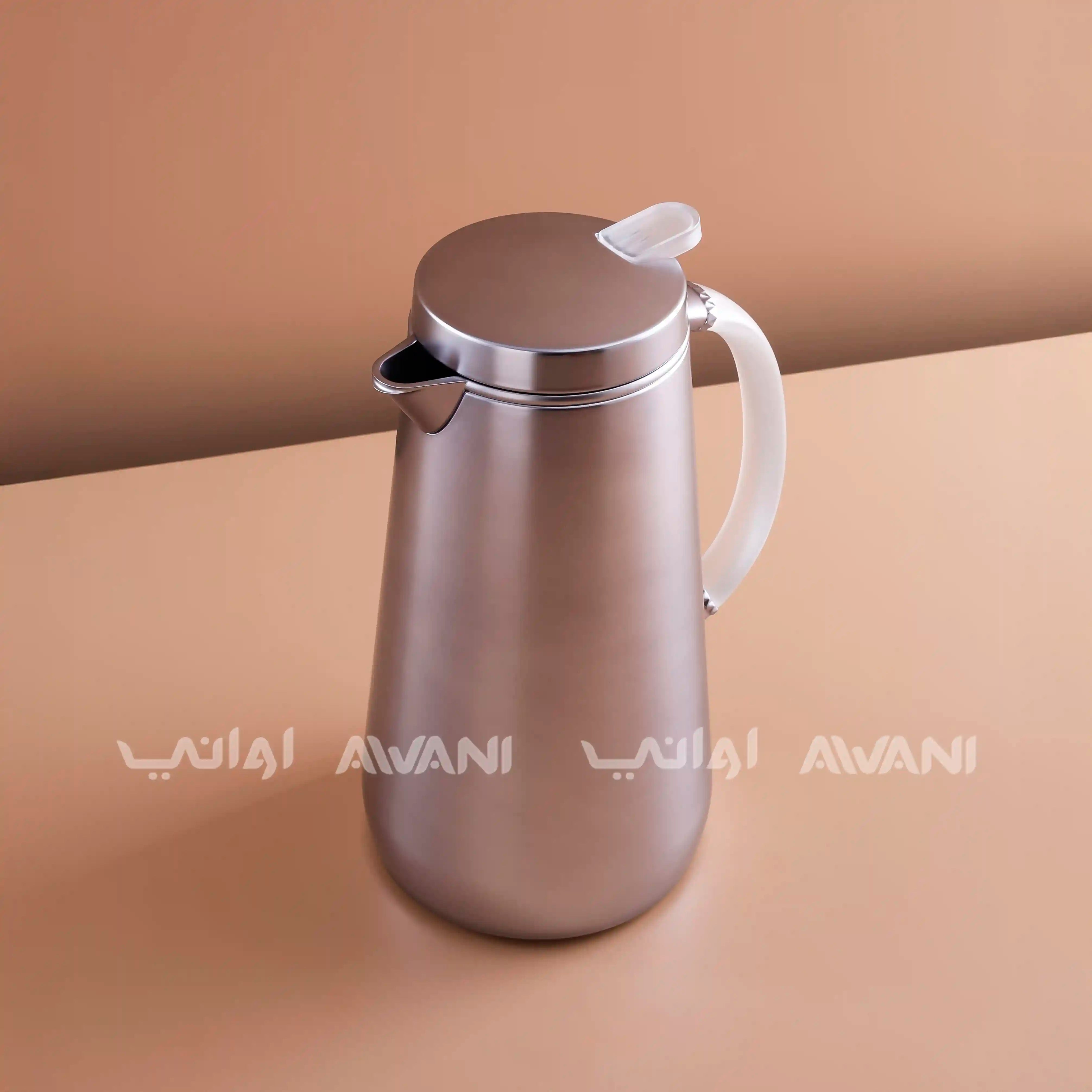 Silver Flask – 1L | Hot & Cold with Clear Handle