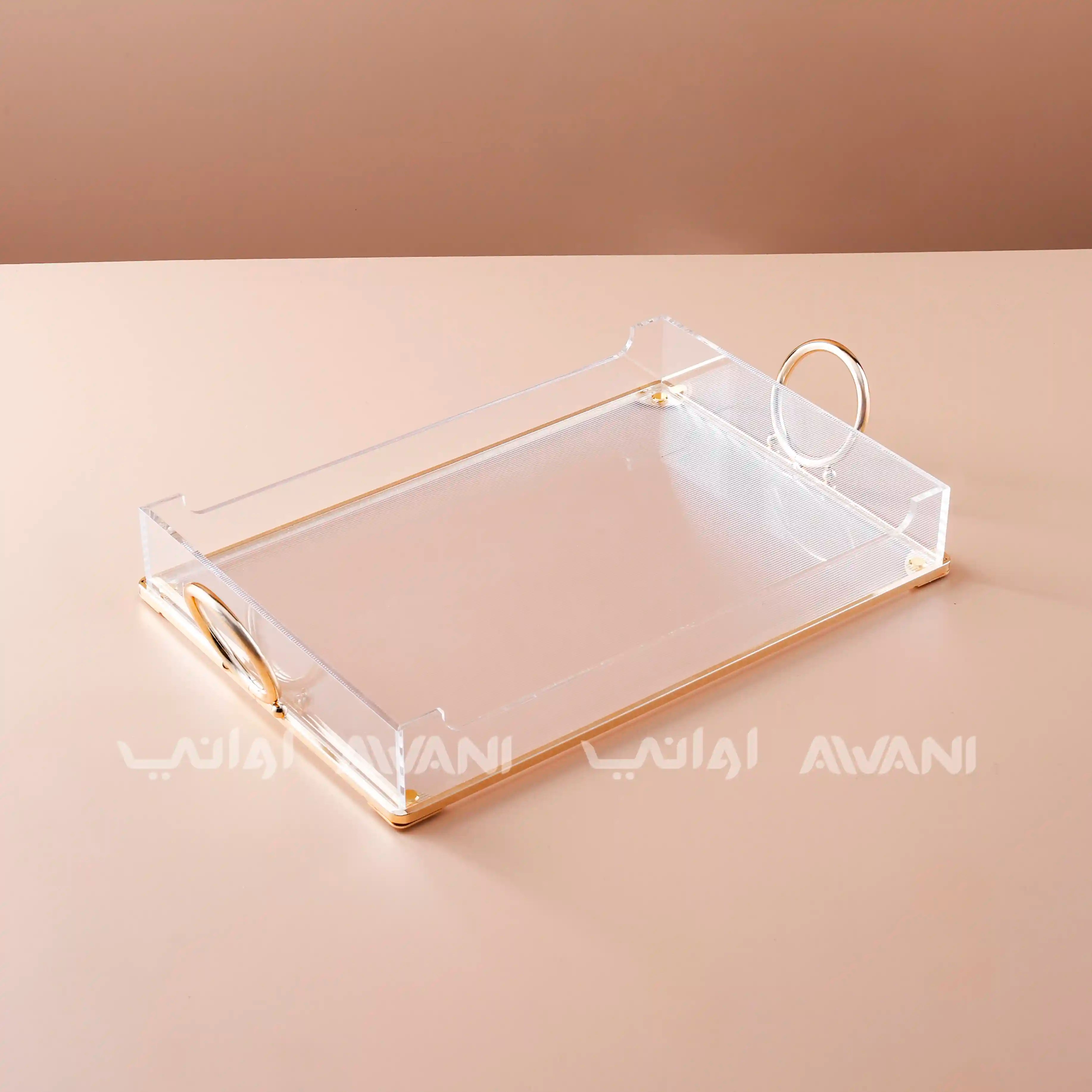 Acrylic Serving Tray - Gold