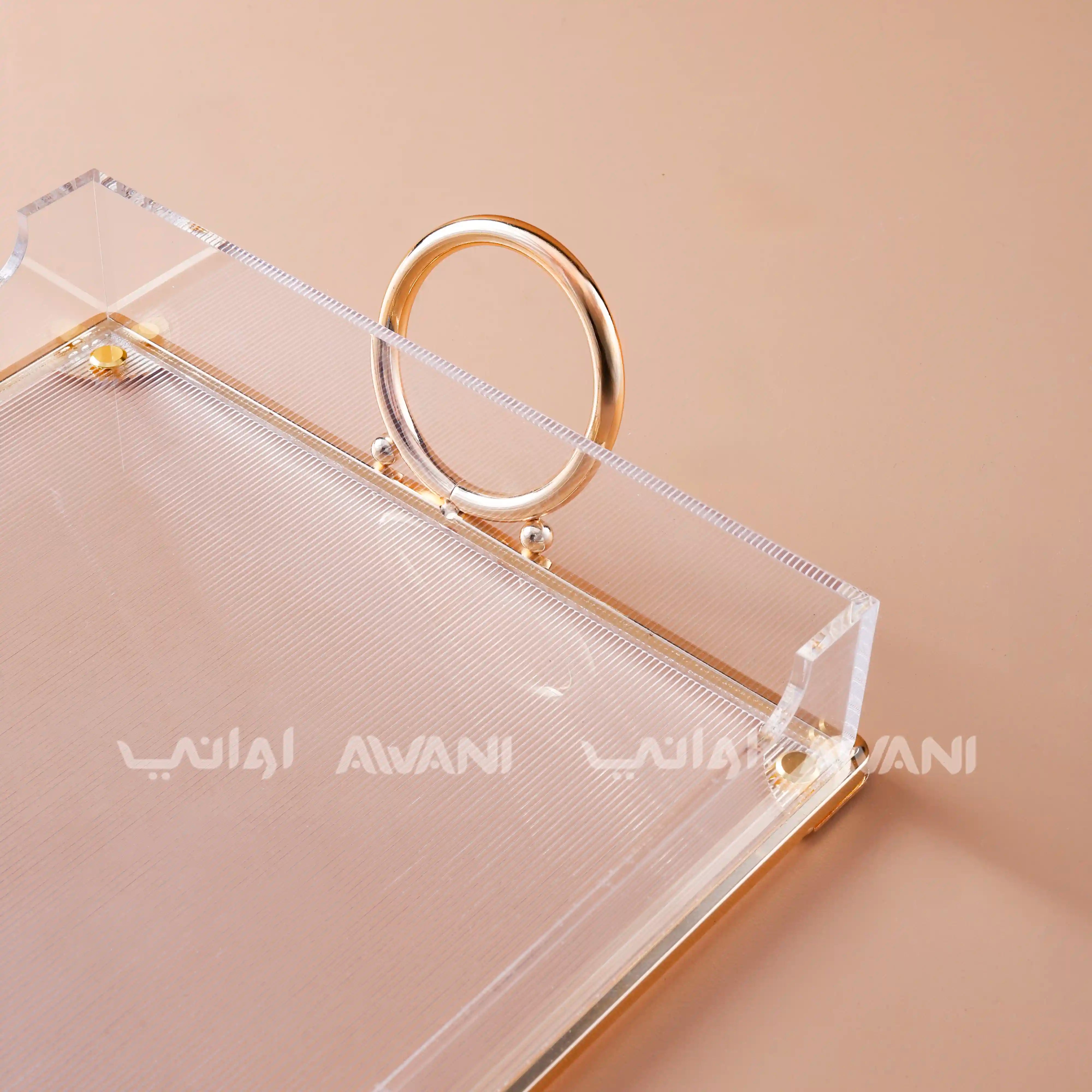 Acrylic Serving Tray - Gold