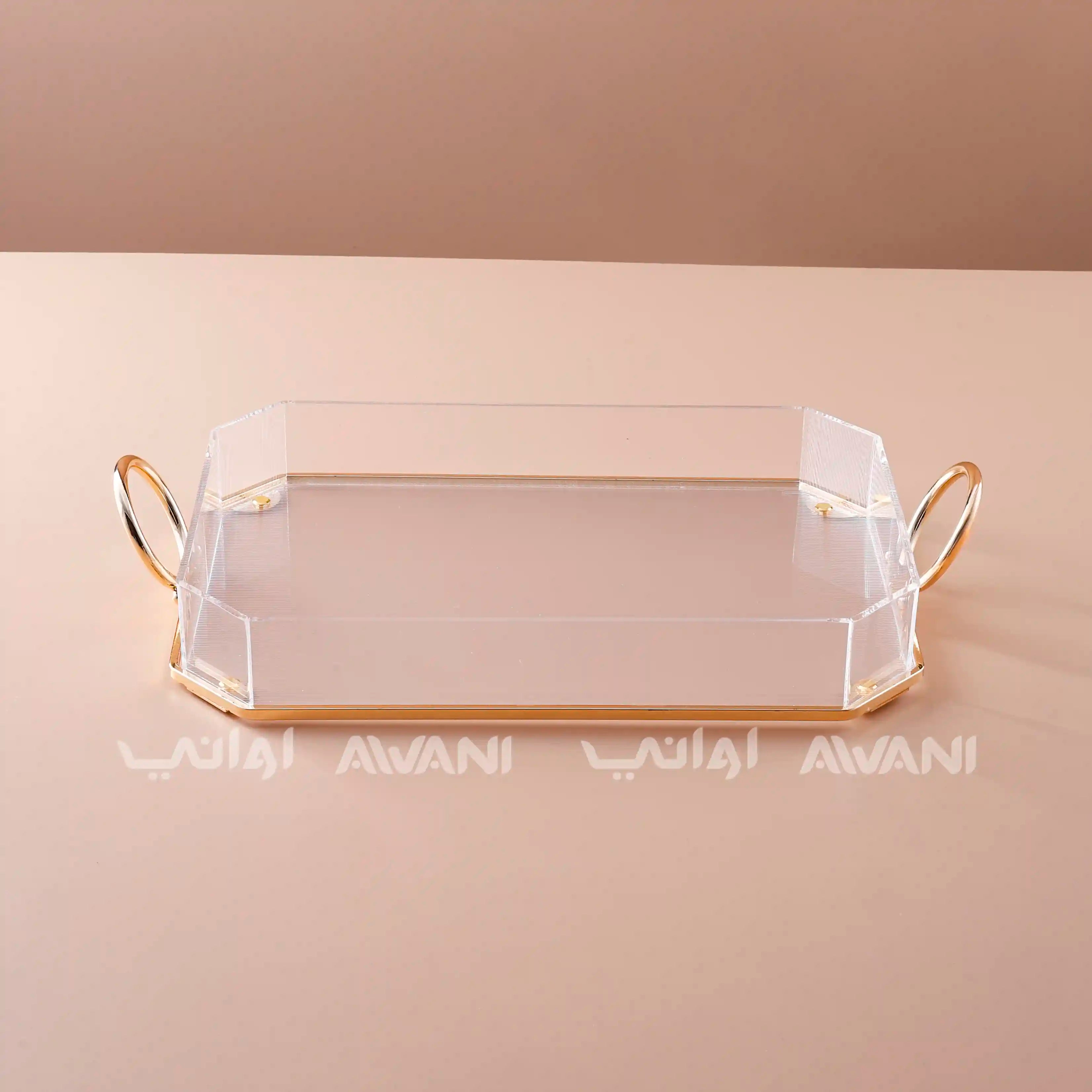 Acrylic Serving Tray - Gold