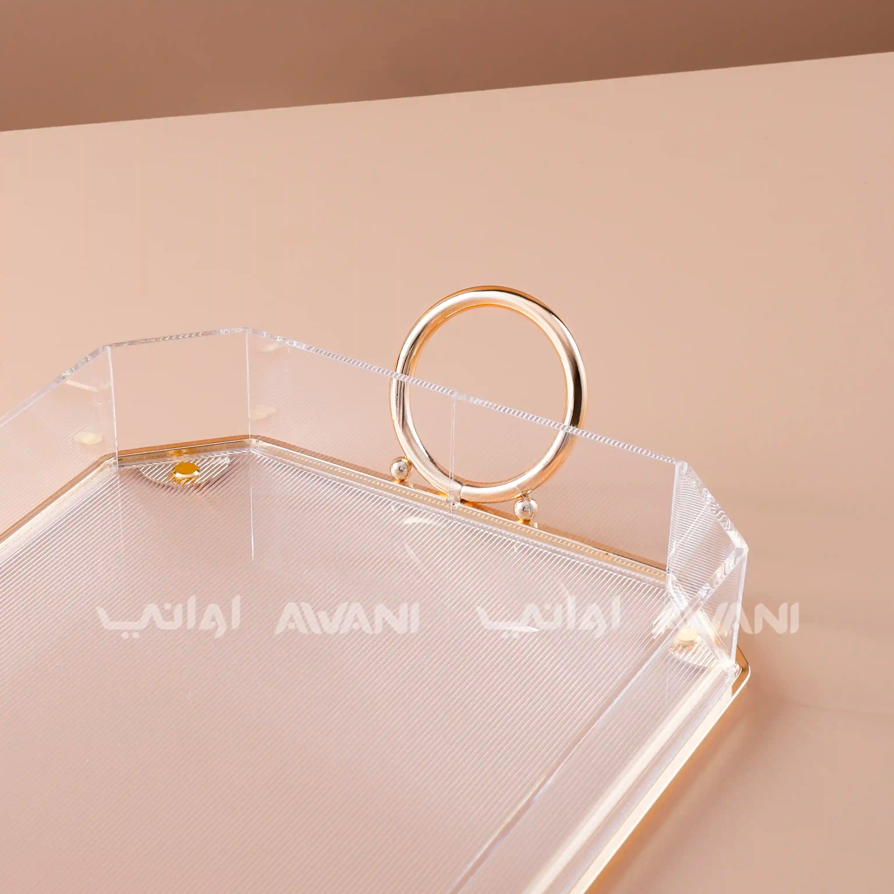 Acrylic Serving Tray - Gold