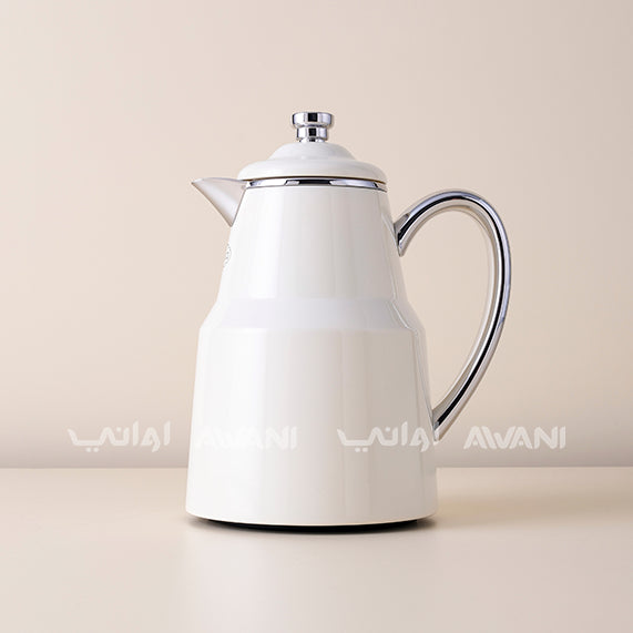 Luxury Stainless Steel Arabic Coffee Dallah with Silver and Sandal – 0.650 ML