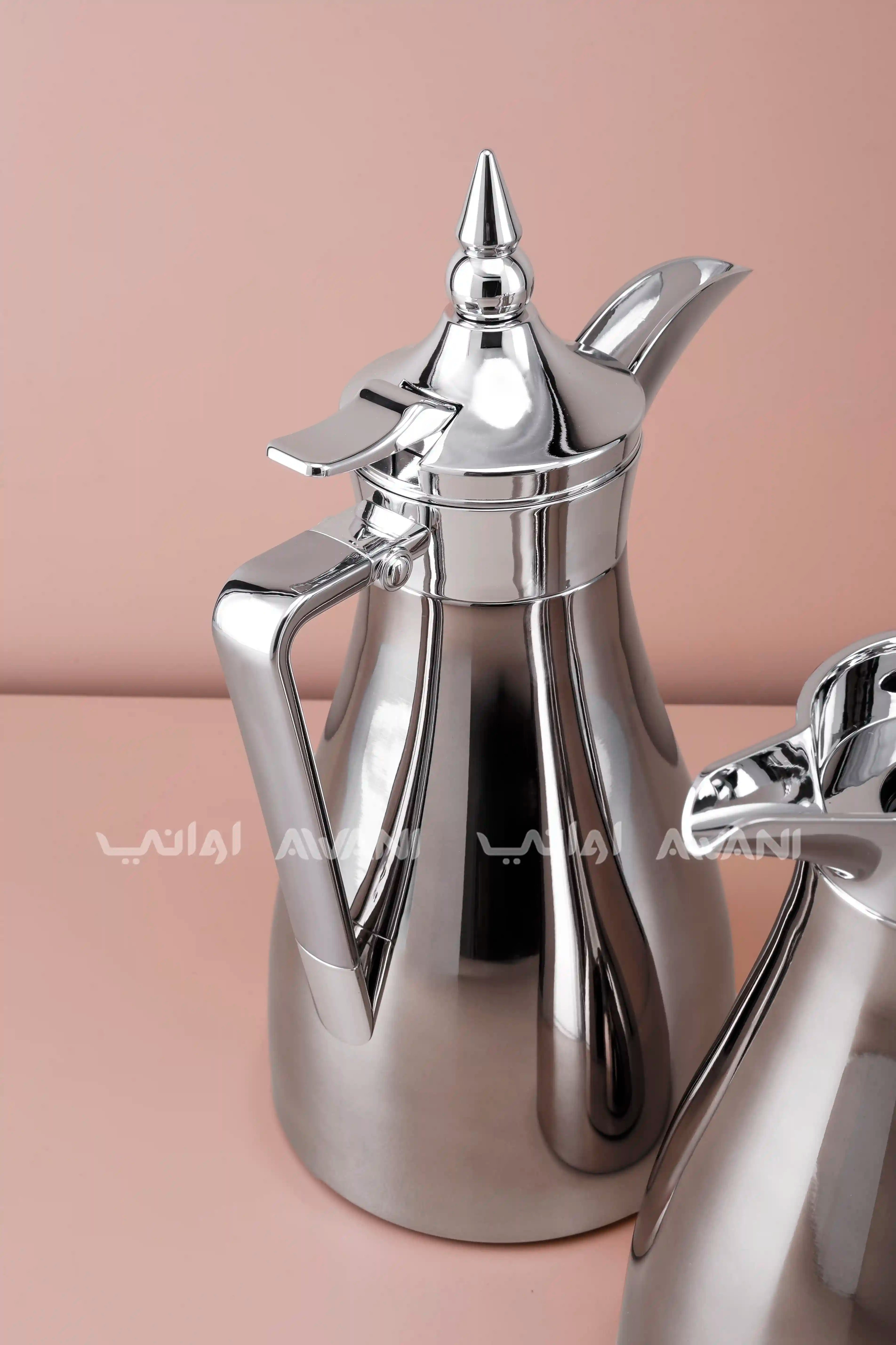 2 Pcs Flask Set Silver - 1 L + 1 L