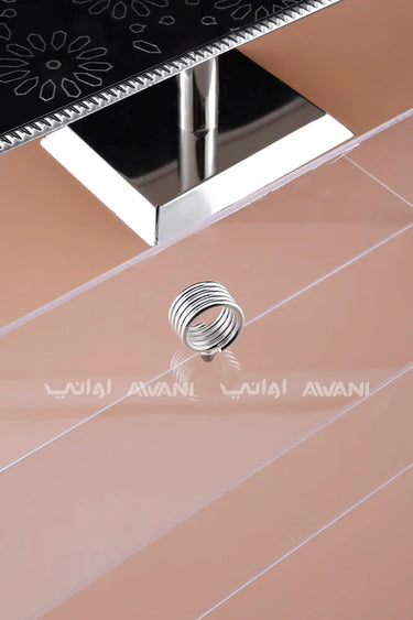 Rectangular Silver Food Display Stand with Acrylic Lid