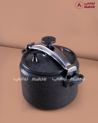 18 Litre Heavy-Duty Aluminum Pressure Cooker with Premium Granite Coating - Grey