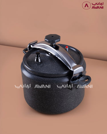 20 Litre Heavy-Duty Aluminum Pressure Cooker with Premium Granite Coating - Grey