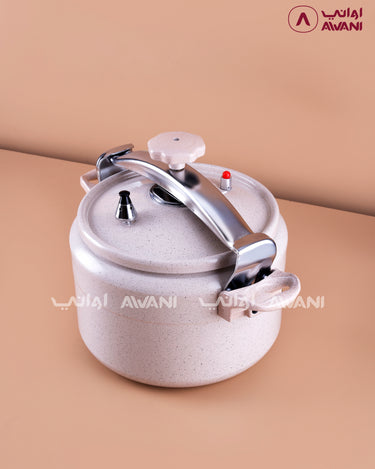 18 Litre Premium Granite Coated Pressure Cooker – Heavy-Duty Aluminium, Elegant Beige Finish