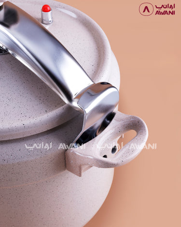 18 Litre Premium Granite Coated Pressure Cooker – Heavy-Duty Aluminium, Elegant Beige Finish