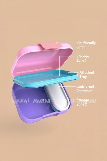 Zoku Neat Bento Pink Smart, Compact & Mess-Free
