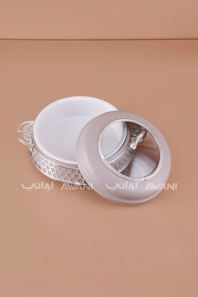 Dates Ceramic Bowl -Silver