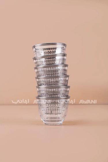 6-Piece Silver Finjan Set – Elegant Gahwa Cups for Majlis & Ramadan