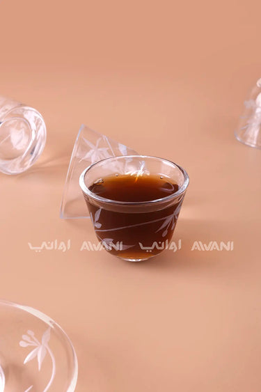 18-piece set for 6 guests (tea cups, Gahwa cups & saucers)