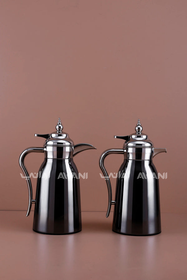 Silver and Black Flask Set 1 + 1 L