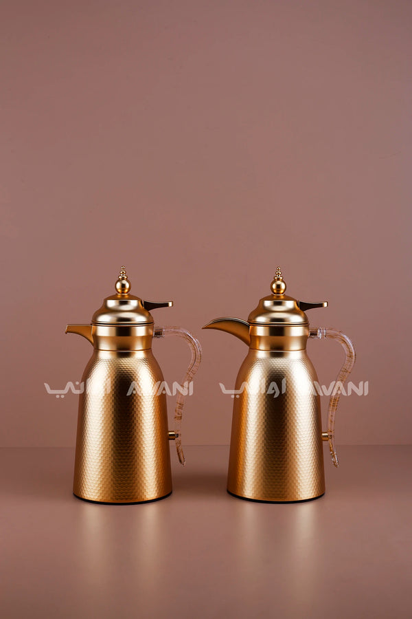 Gold Flask Set 1 + 1 L - Clear Handle