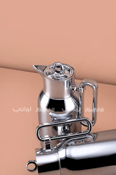 2-Piece Flask Set – Shiny Silver Finish – 1L + 1L