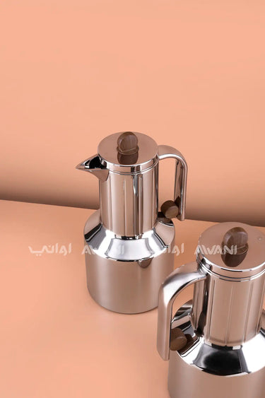 Dallah Set - Rippled Design - 2pcs - Rose Gold
