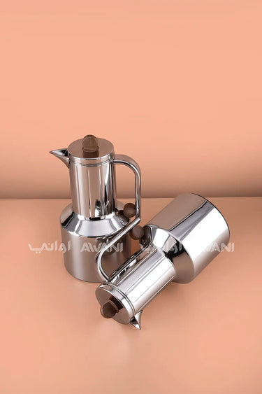 Dallah Set - Rippled Design - 2pcs - Rose Gold