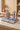 MAHRA 21 PCS FLASK SET SERVER WITH TRAY ISTIKAN CAWA MATTE NICKLE WITH GOLD COLOR