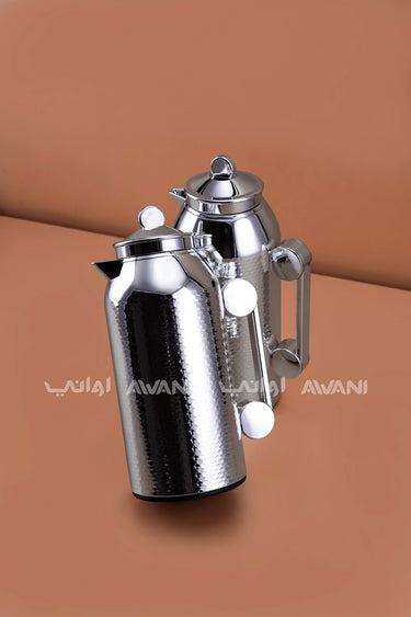 MAHRA 2 PCS FLASK SET  SILVER