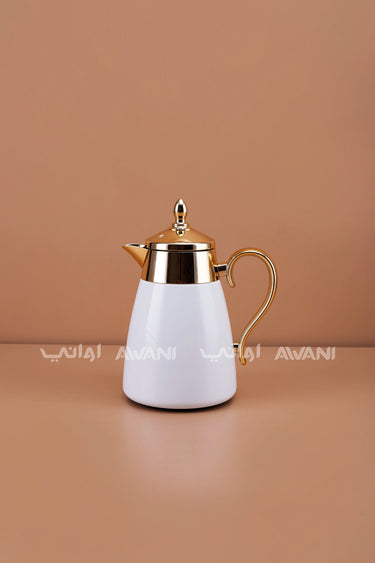White and Gold Thermal Vacuum Flask (0.65L)